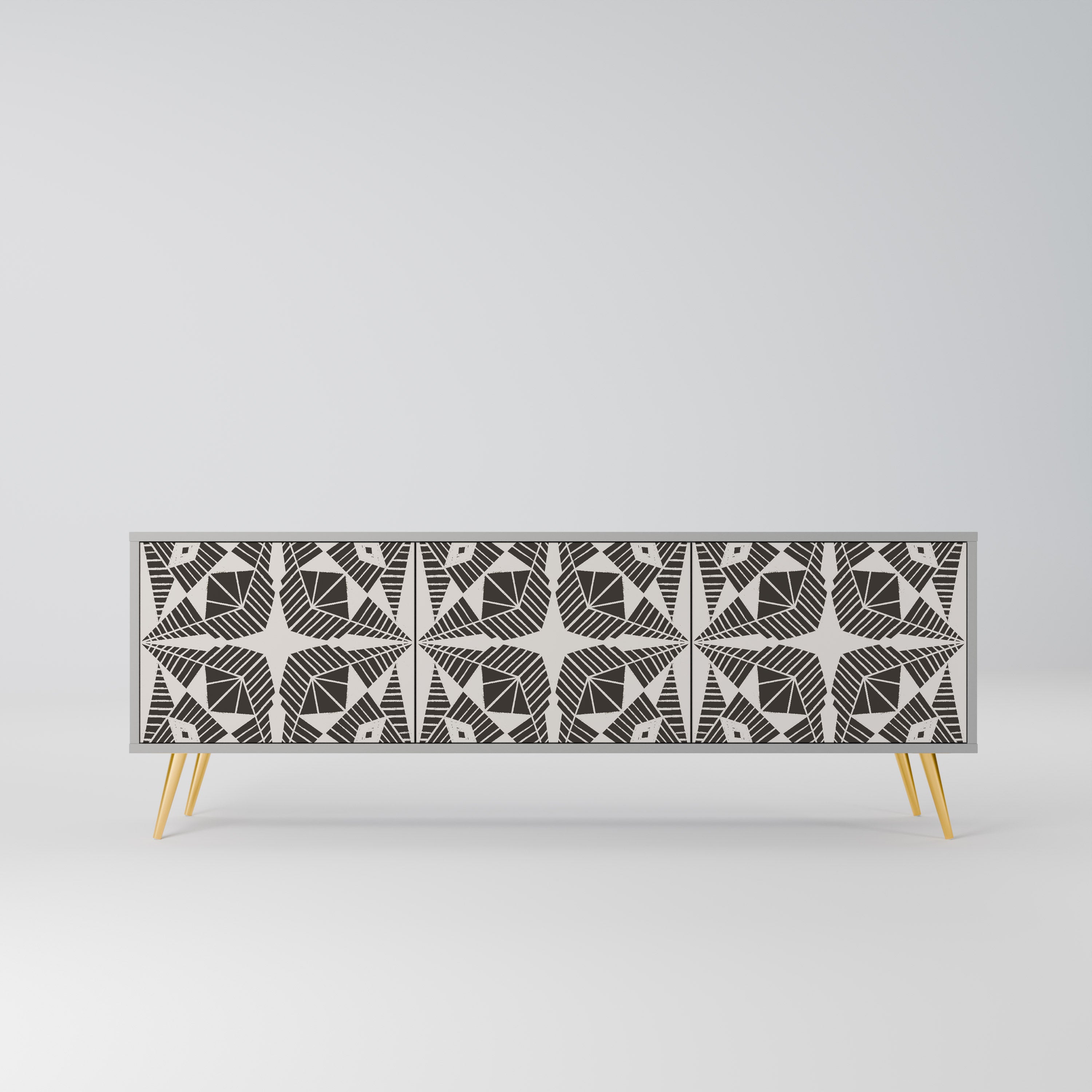 MONOCHROME NEXUS Szafka RTV 3-drzwiowa korpus Szary