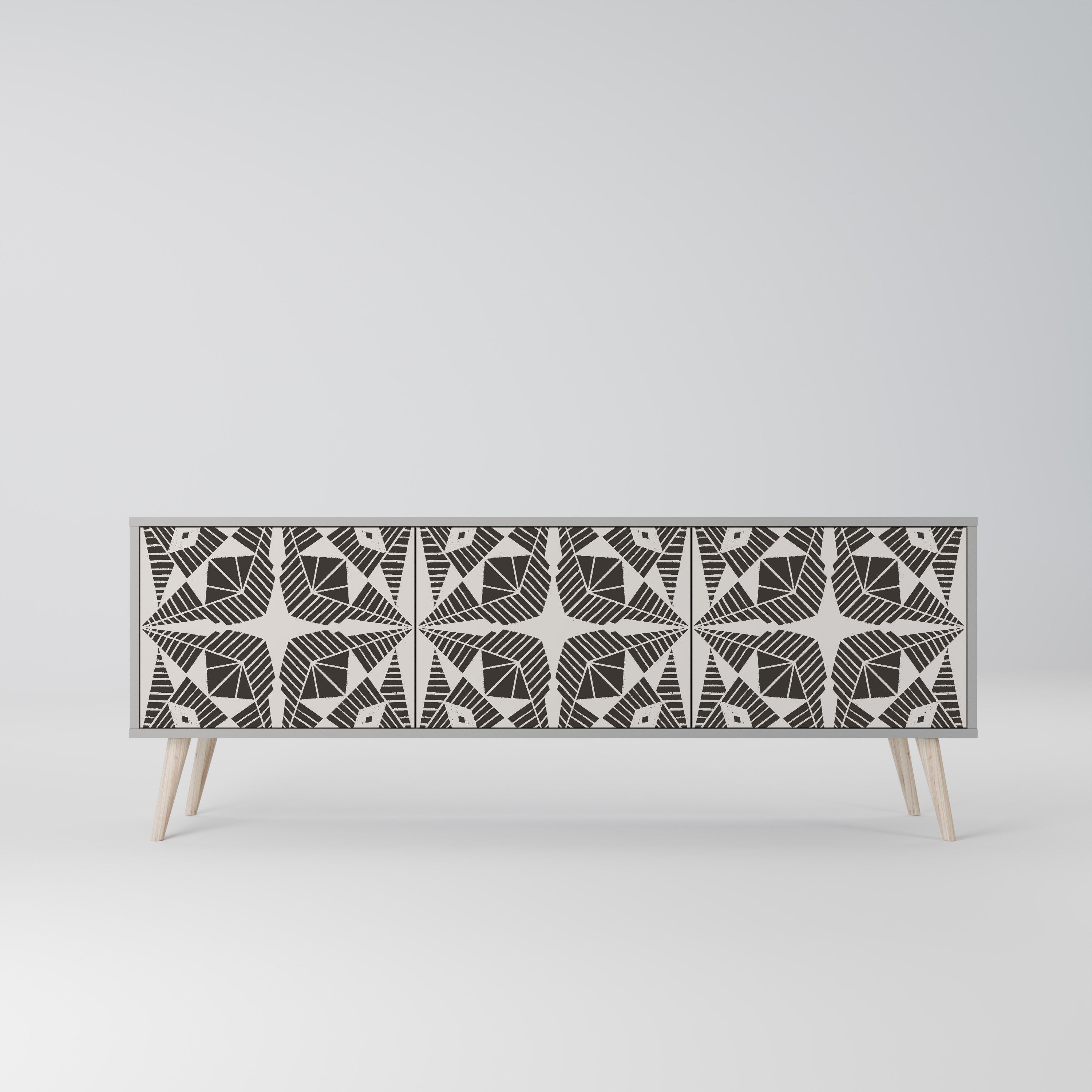 MONOCHROME NEXUS Szafka RTV 3-drzwiowa korpus Szary