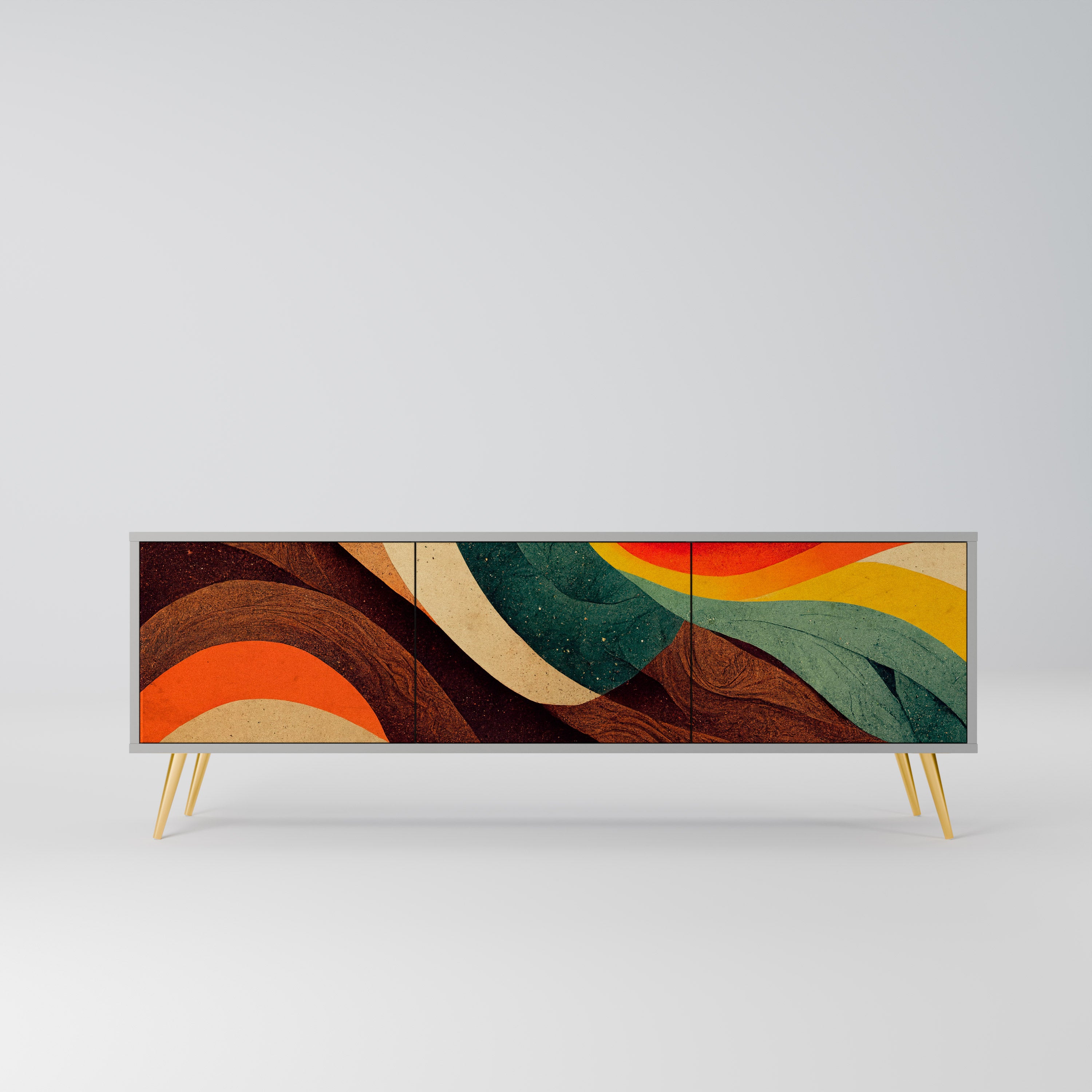 COLORFUL STRANDS Szafka RTV 3-drzwiowa korpus Szary