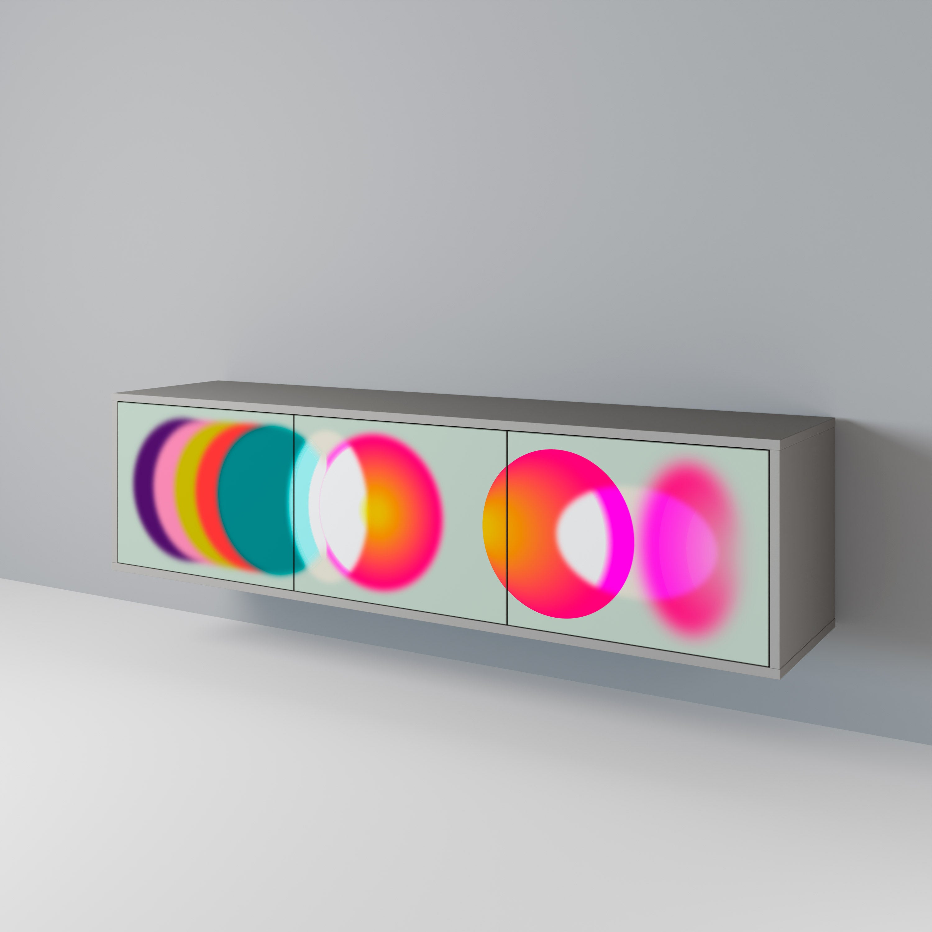 SYMPHONY OF COLORS Szafka RTV 3-drzwiowa korpus Szary