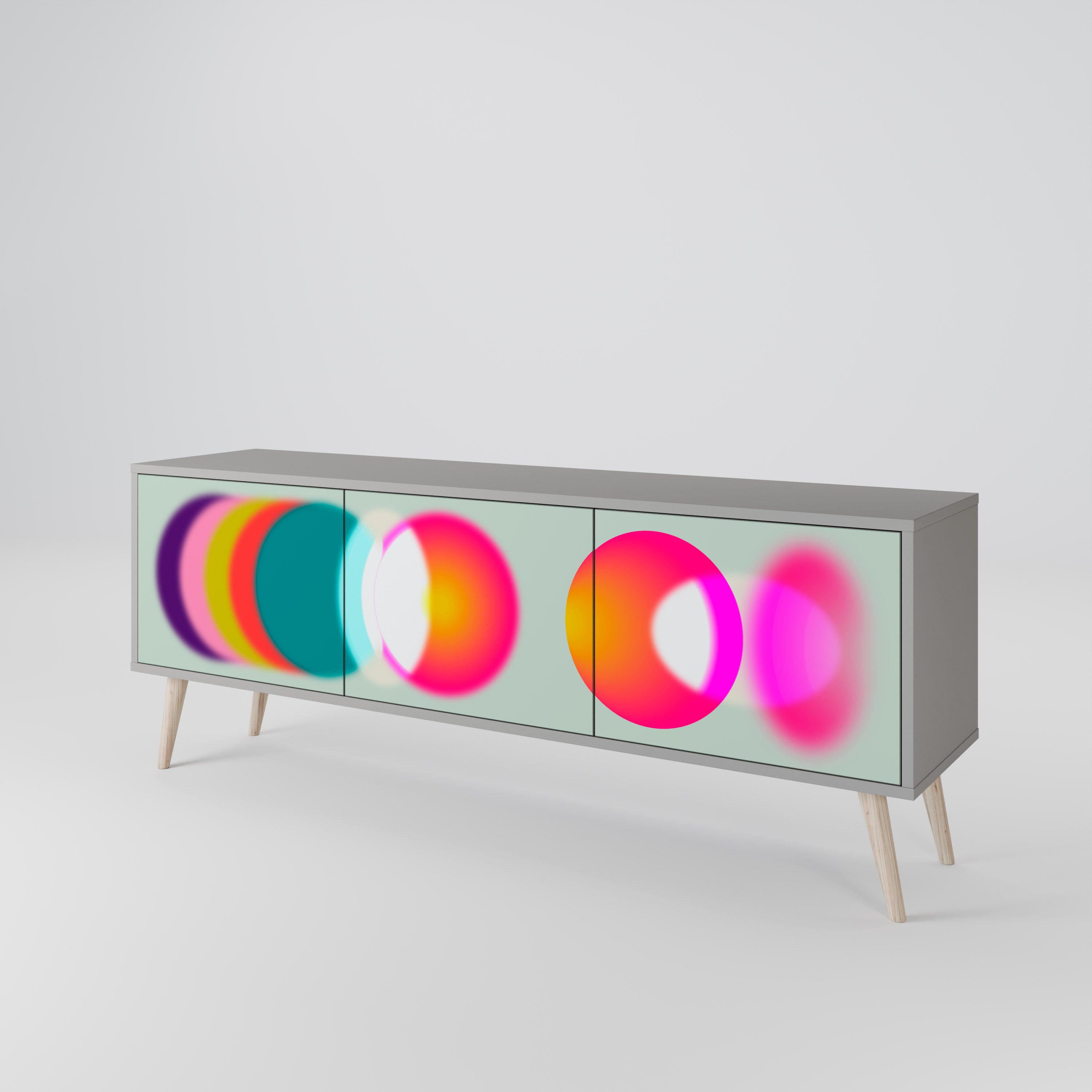 SYMPHONY OF COLORS Szafka RTV 3-drzwiowa korpus Szary