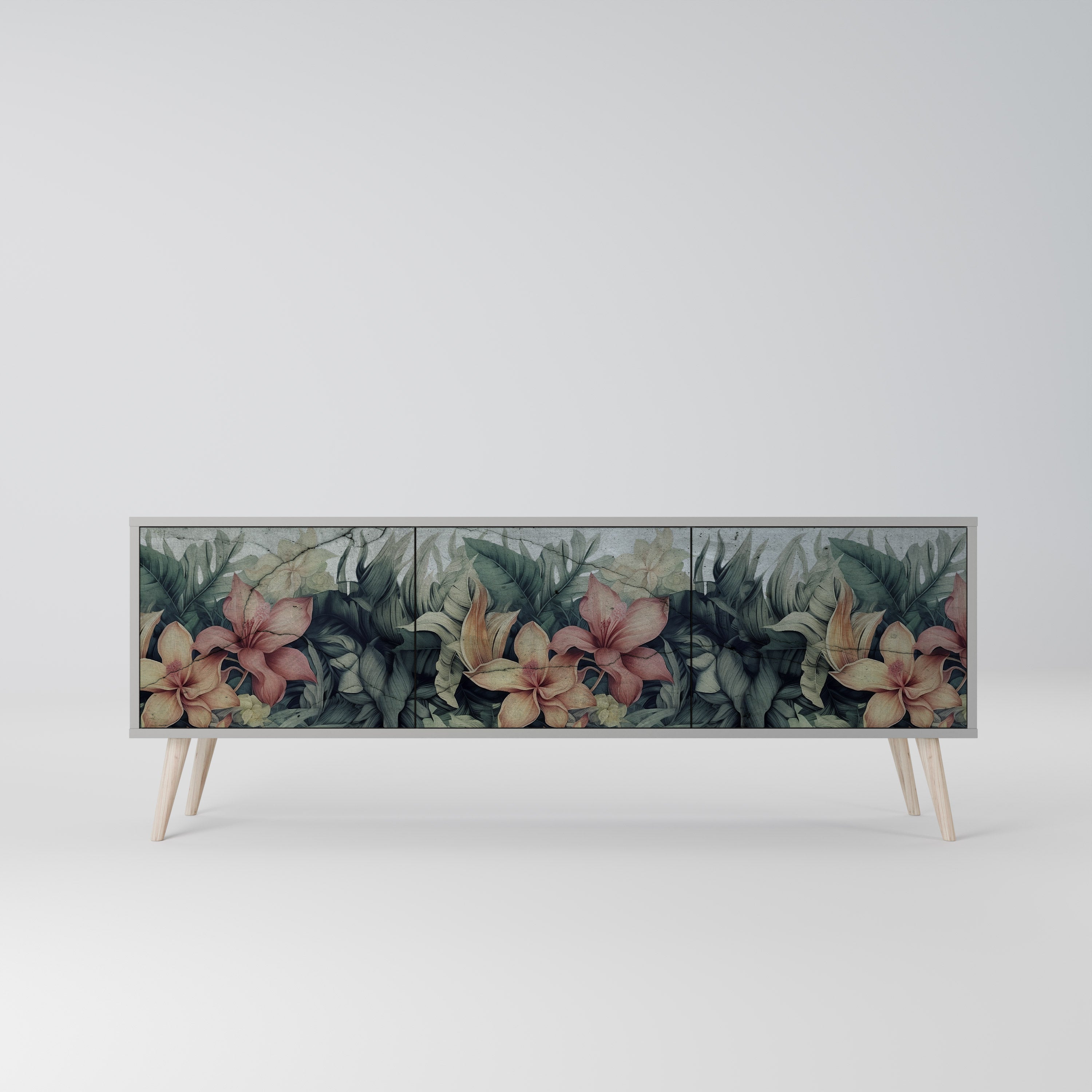 HEAVENLY BLOOM Szafka RTV 3-drzwiowa korpus Szary