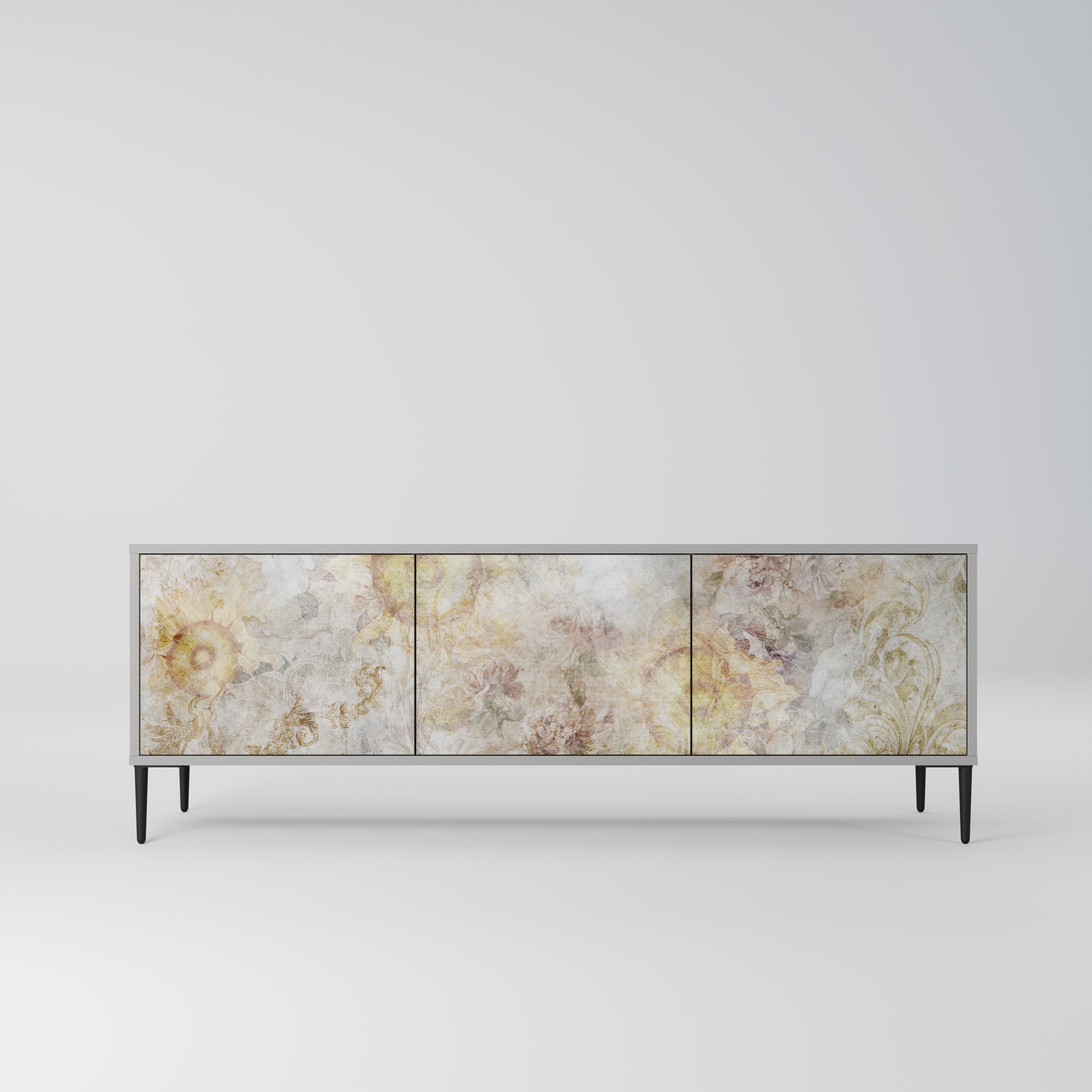 SUNFLOWER BLUR Szafka RTV 3-drzwiowa korpus Szary