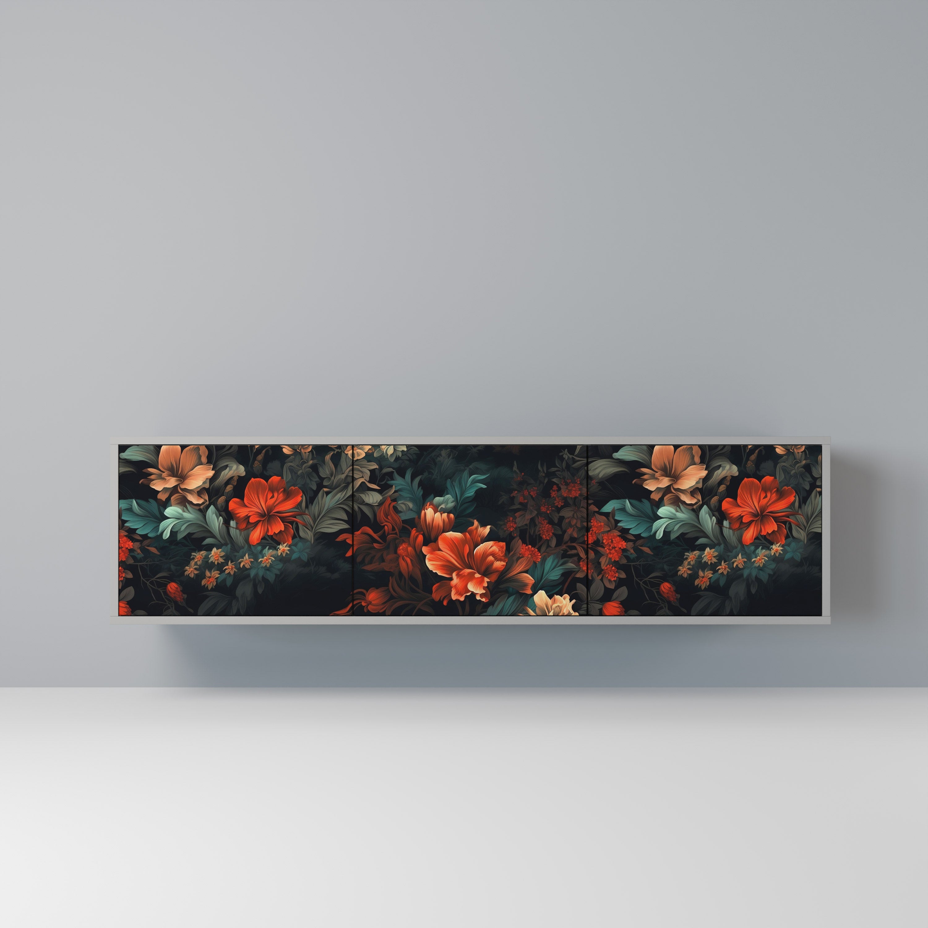 IMAGINARY BLOSSOM Szafka RTV 3-drzwiowa korpus Szary