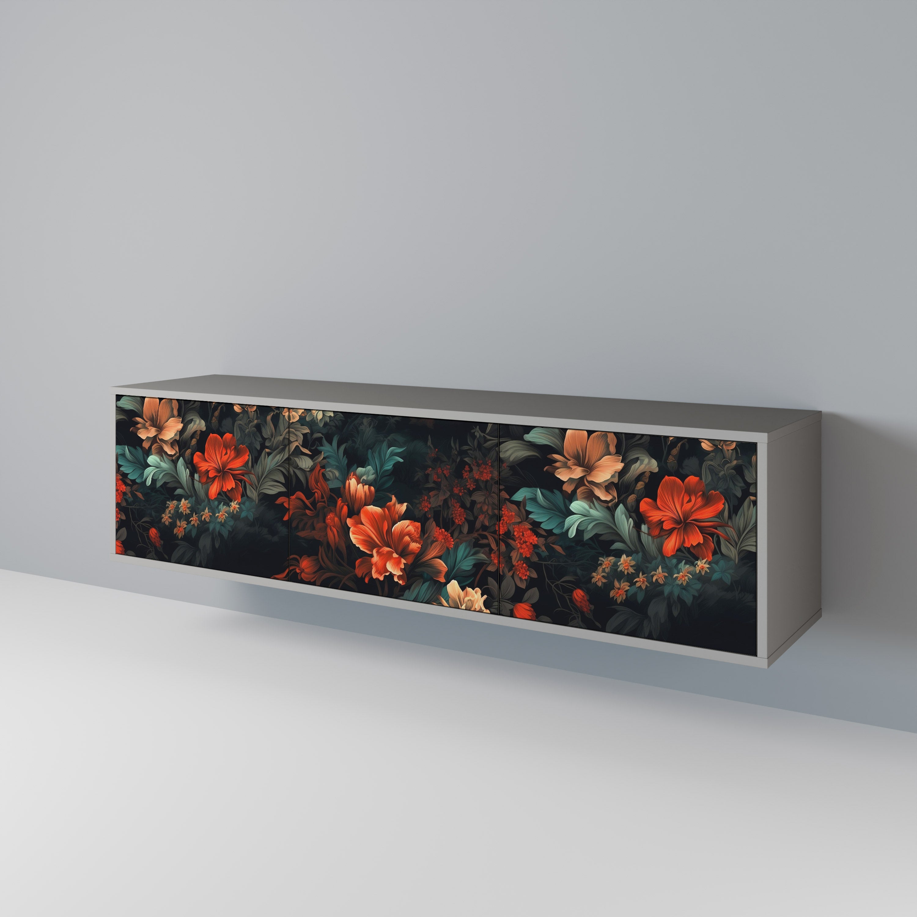 IMAGINARY BLOSSOM Szafka RTV 3-drzwiowa korpus Szary