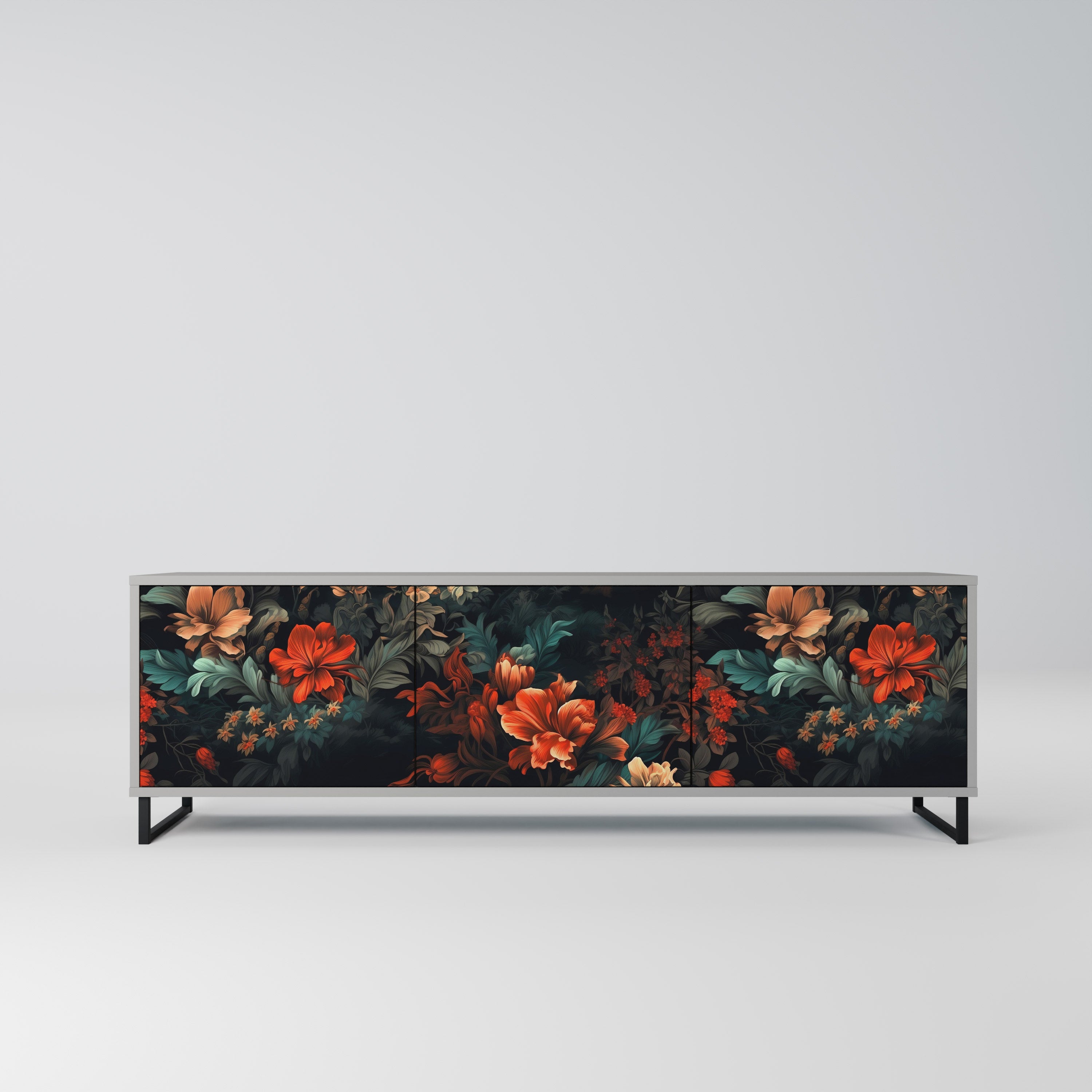 IMAGINARY BLOSSOM Szafka RTV 3-drzwiowa korpus Szary