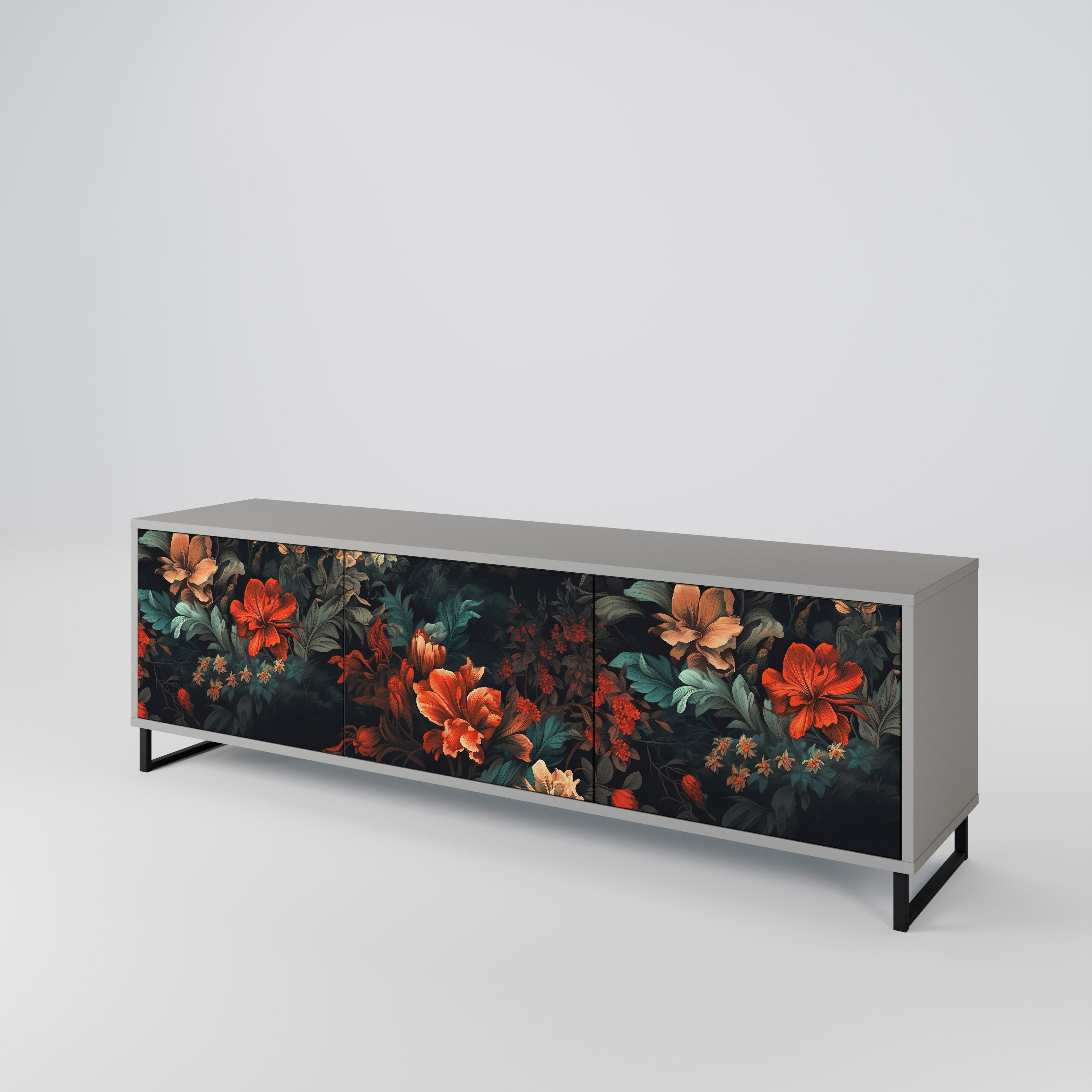 IMAGINARY BLOSSOM Szafka RTV 3-drzwiowa korpus Szary