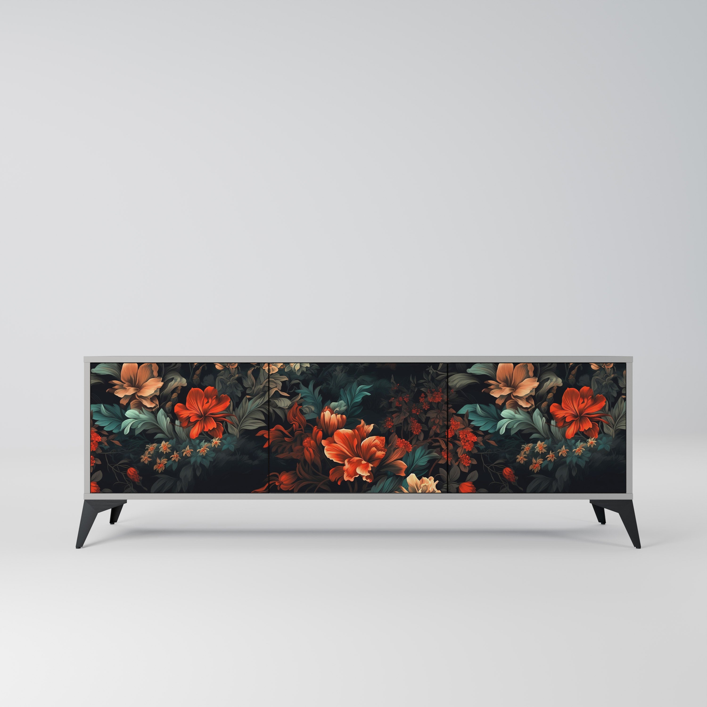 IMAGINARY BLOSSOM Szafka RTV 3-drzwiowa korpus Szary