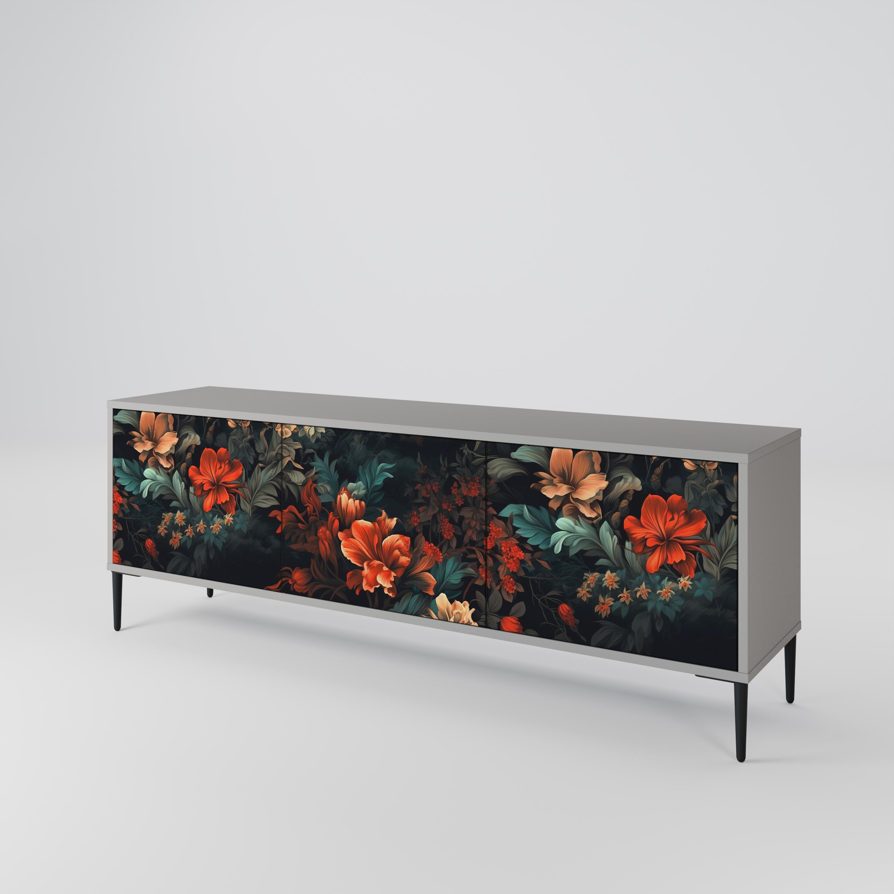 IMAGINARY BLOSSOM Szafka RTV 3-drzwiowa korpus Szary