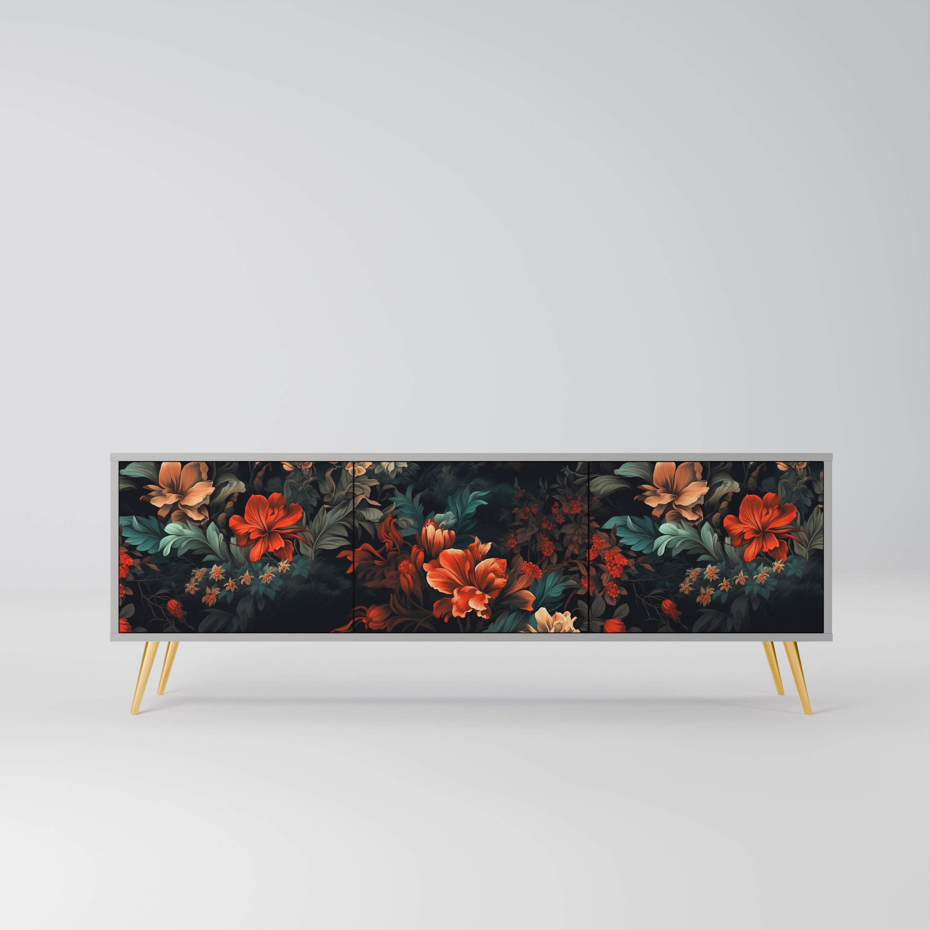 IMAGINARY BLOSSOM Szafka RTV 3-drzwiowa korpus Szary