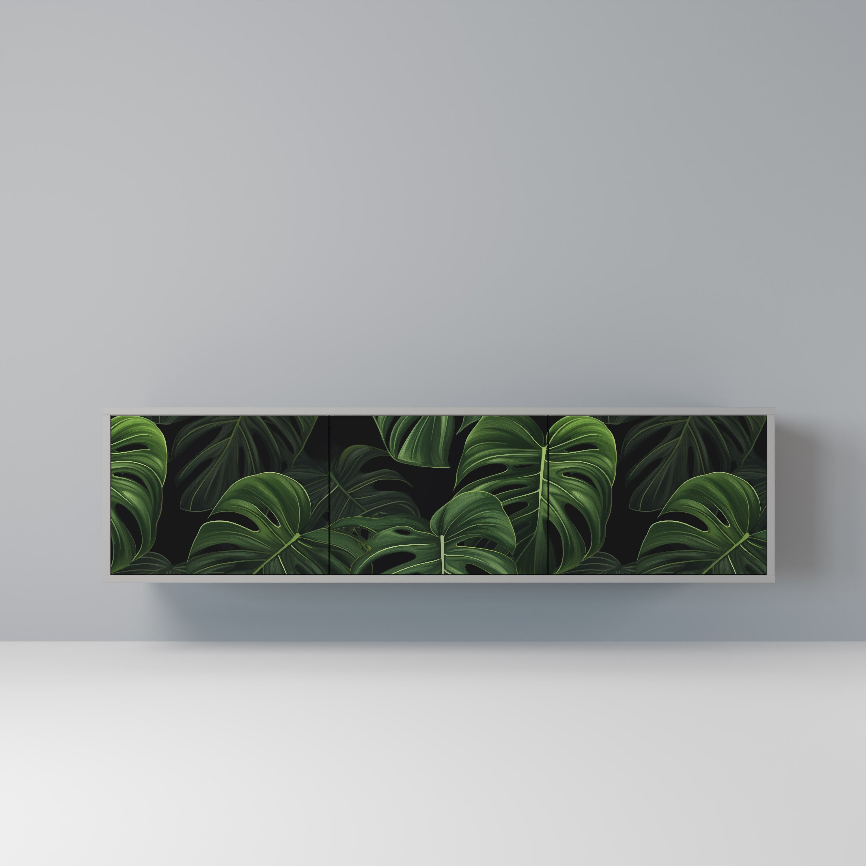INFINITE MONSTERA Szafka RTV 3-drzwiowa korpus Szary