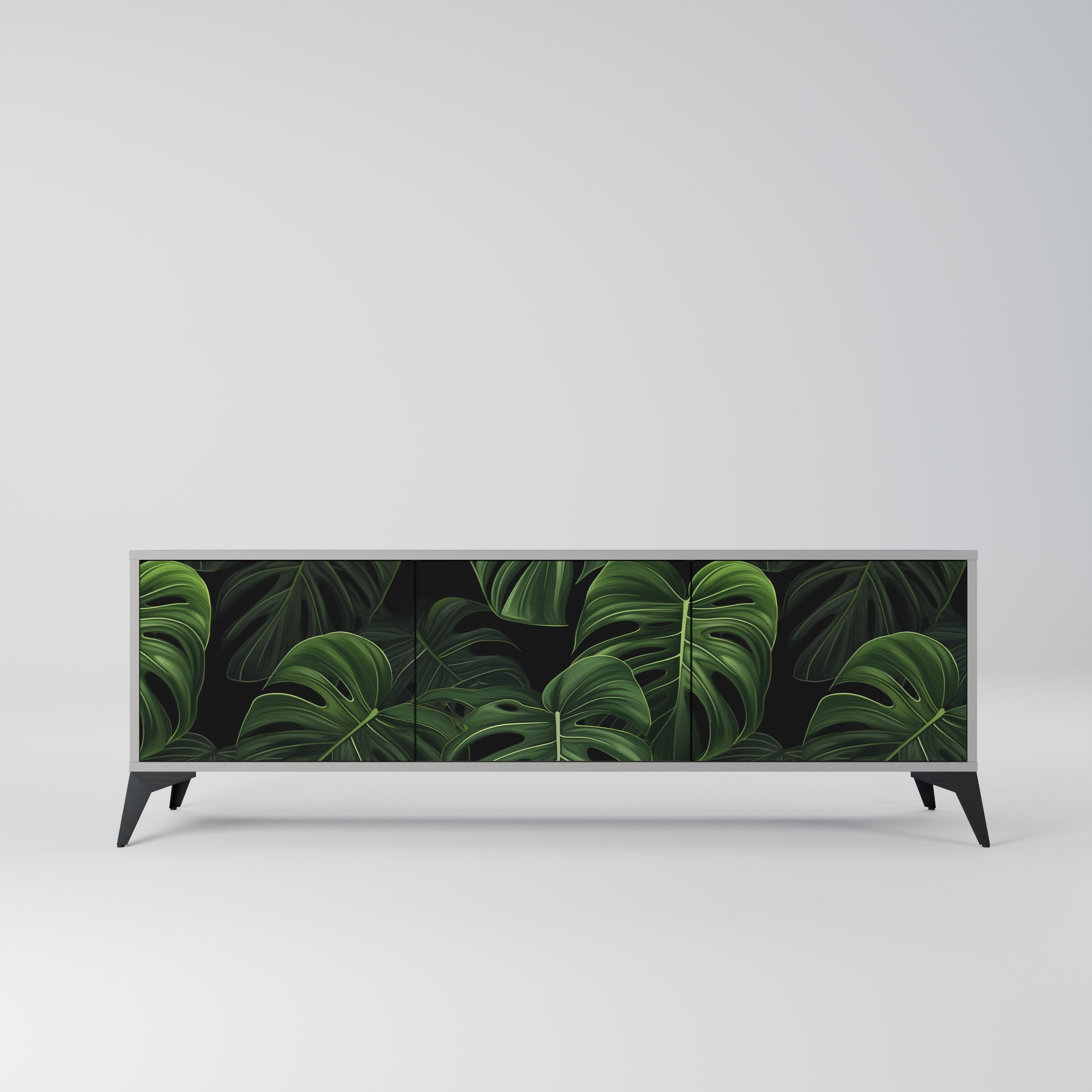 INFINITE MONSTERA Szafka RTV 3-drzwiowa korpus Szary