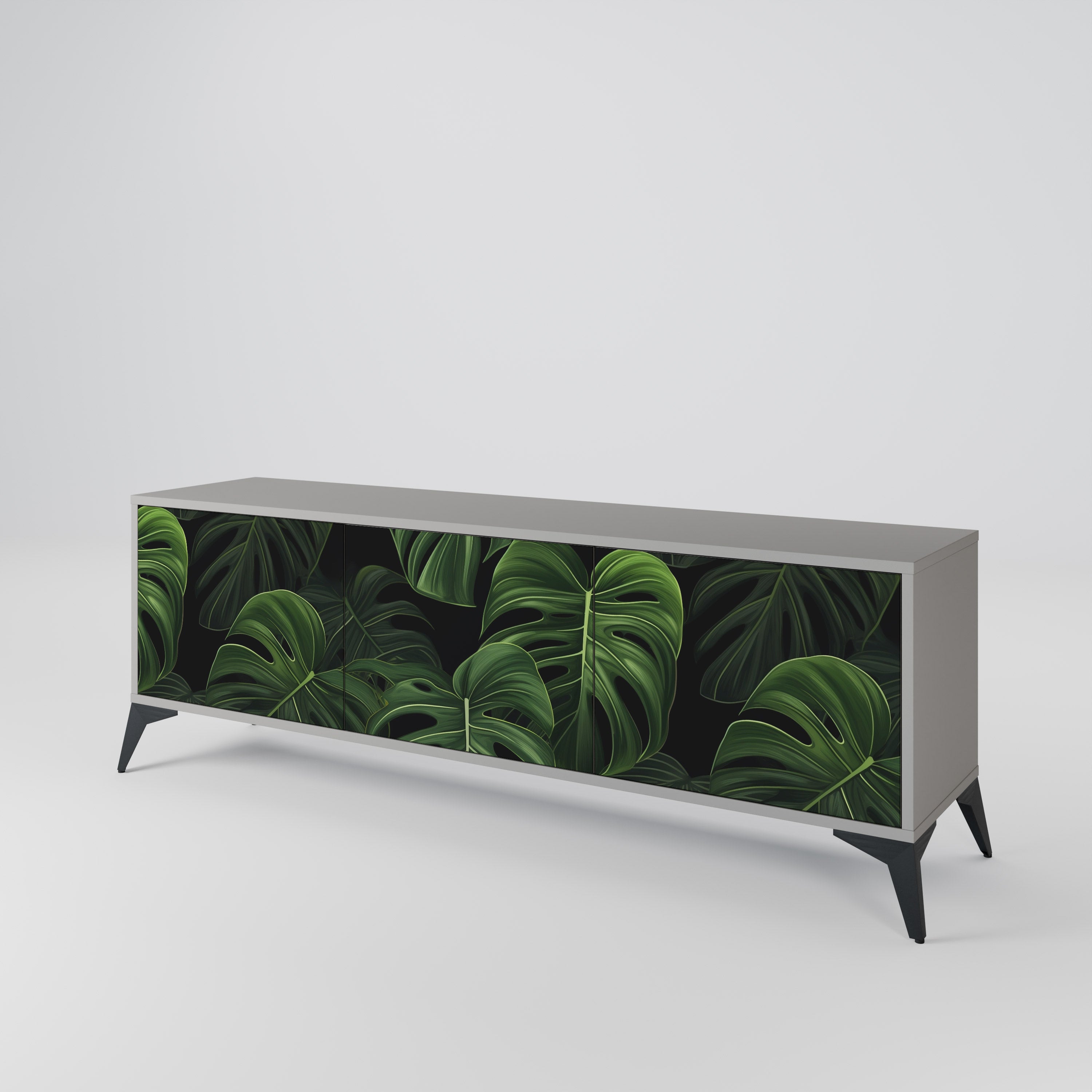 INFINITE MONSTERA Szafka RTV 3-drzwiowa korpus Szary