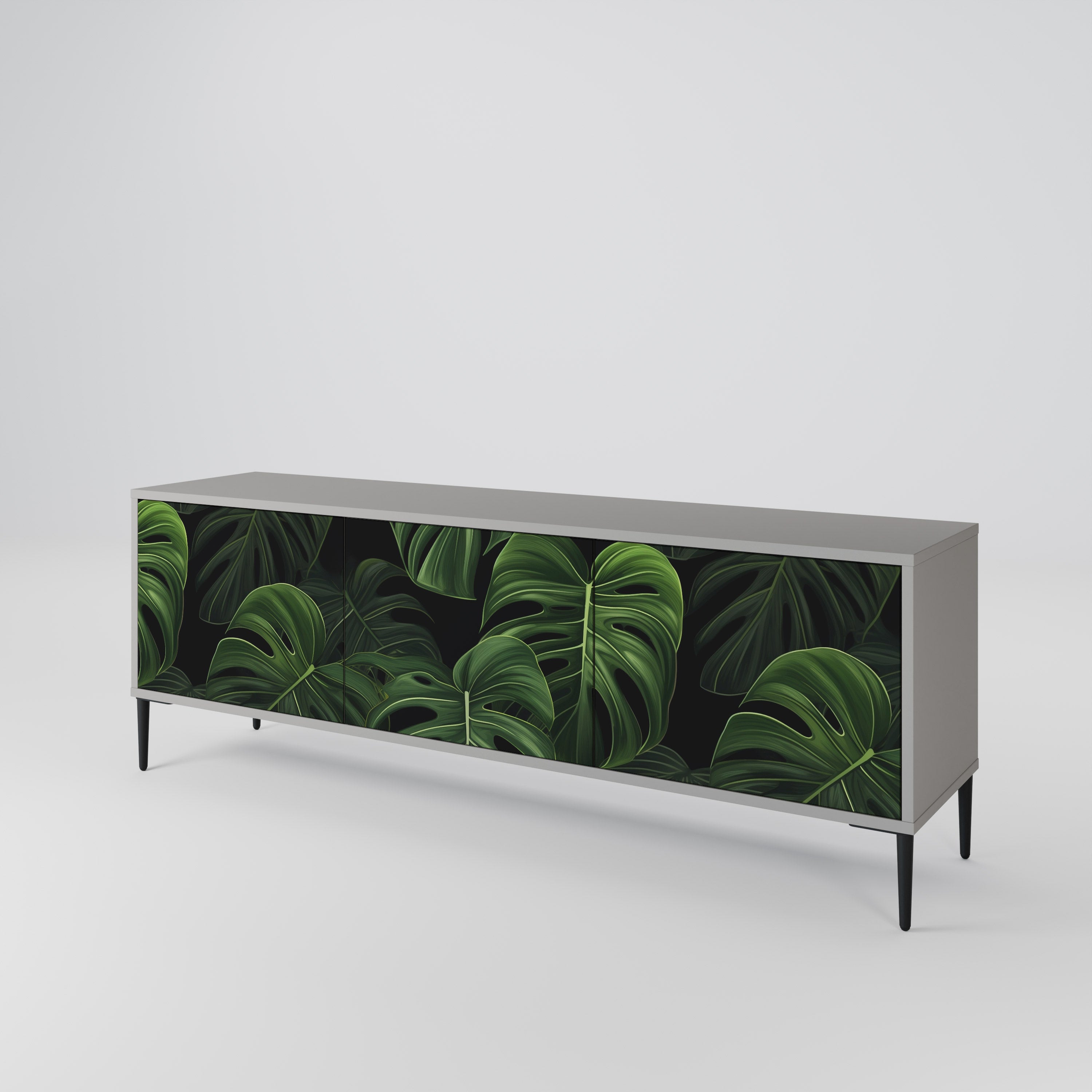 INFINITE MONSTERA Szafka RTV 3-drzwiowa korpus Szary