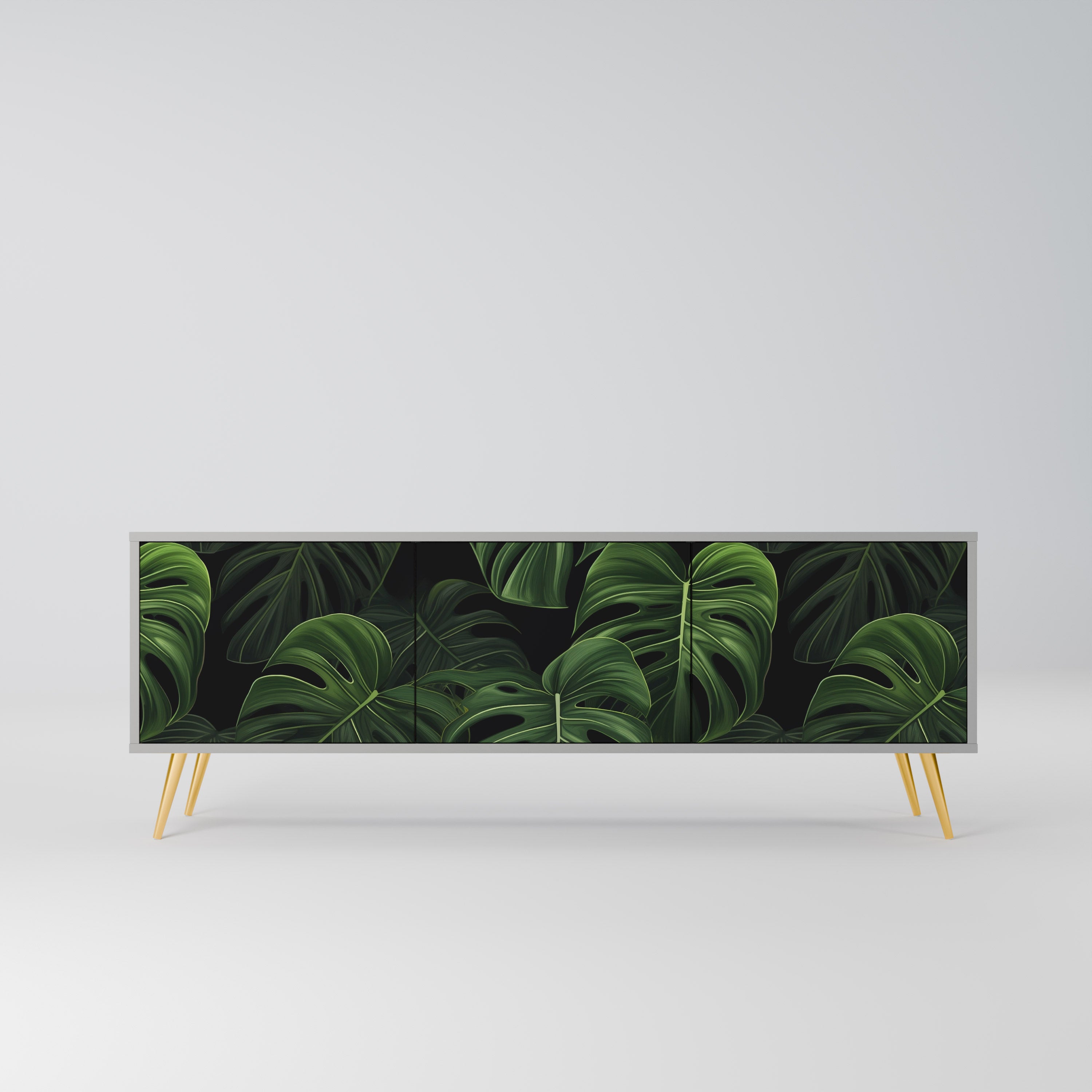 INFINITE MONSTERA Szafka RTV 3-drzwiowa korpus Szary