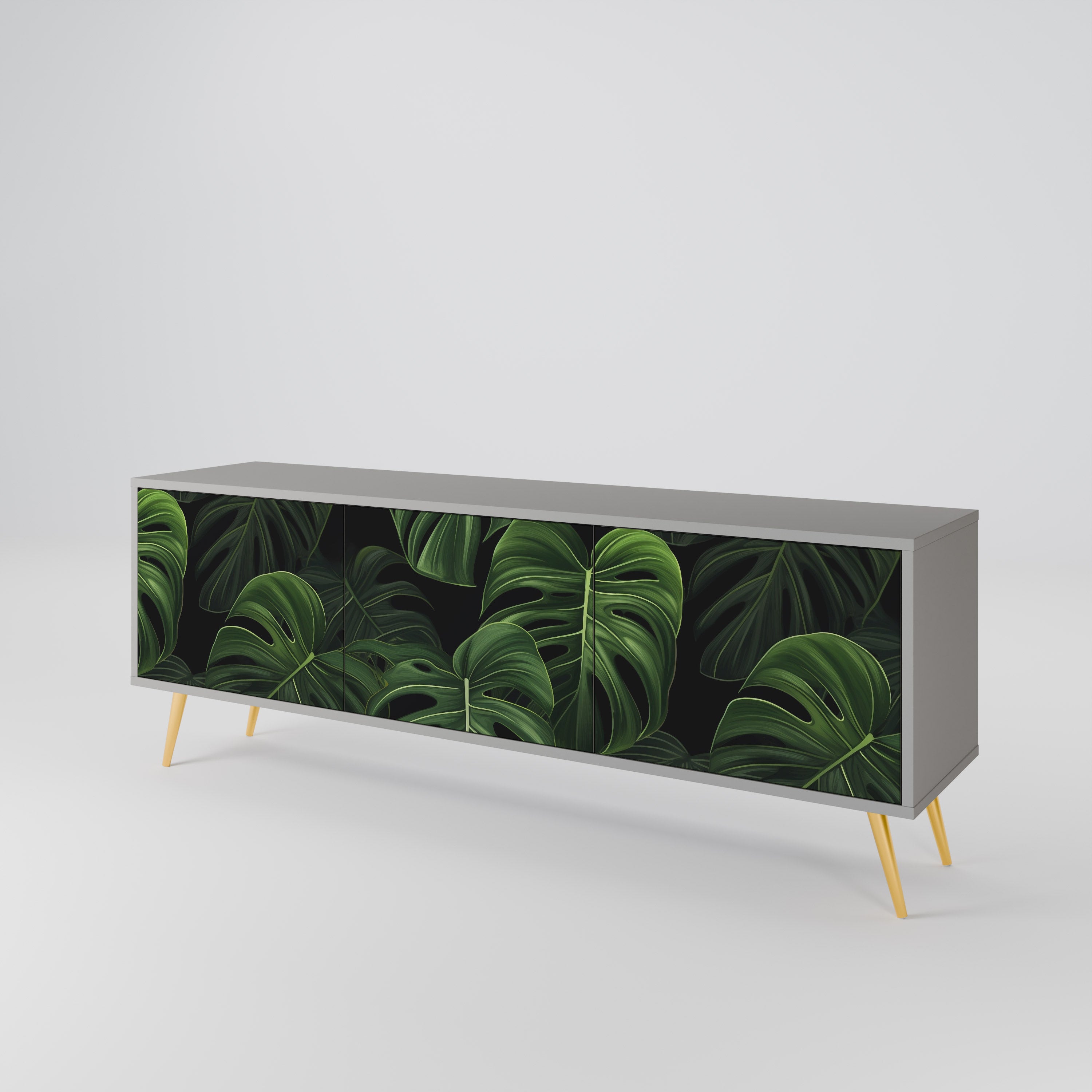 INFINITE MONSTERA Szafka RTV 3-drzwiowa korpus Szary
