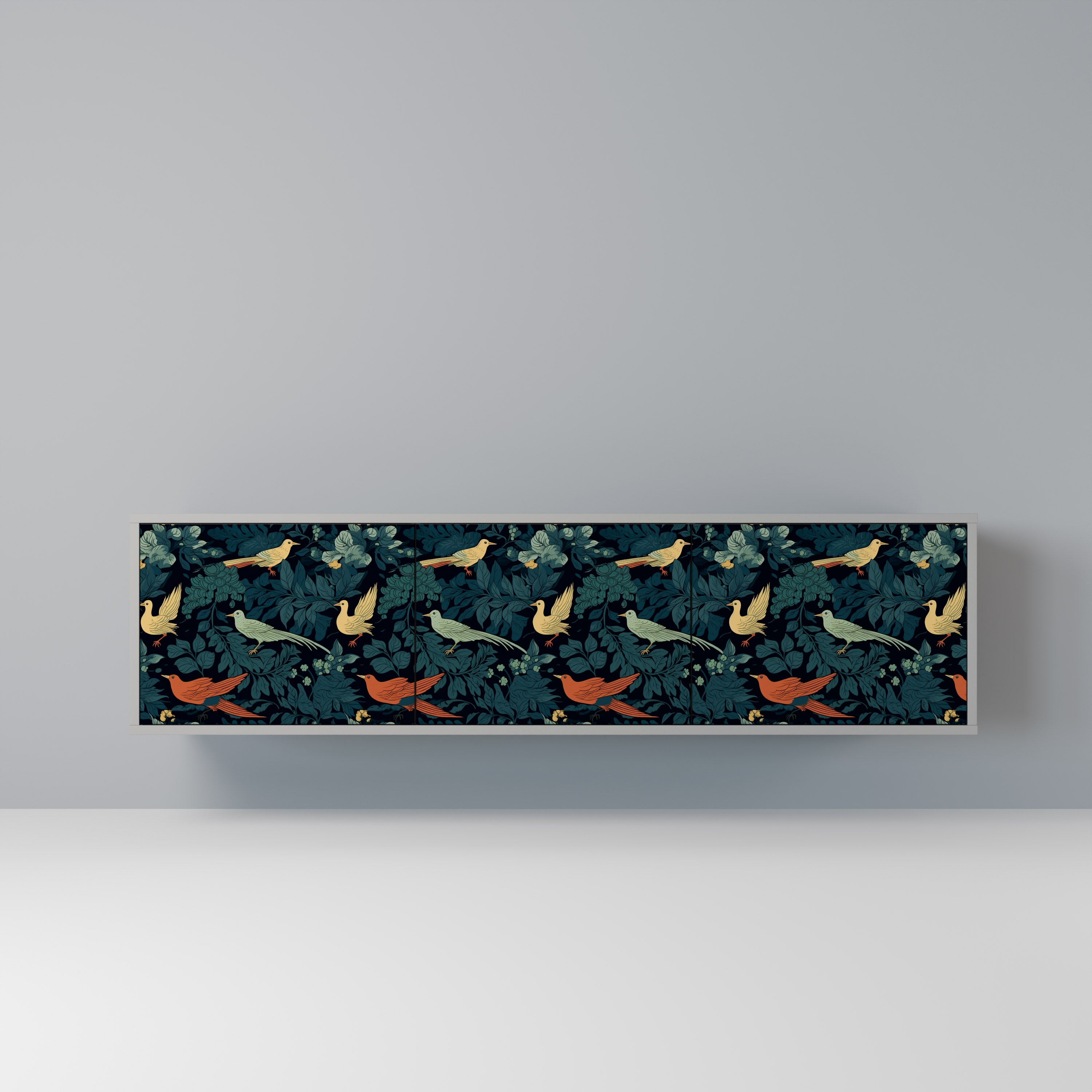 FOWL ORNAMENT Szafka RTV 3-drzwiowa korpus Szary