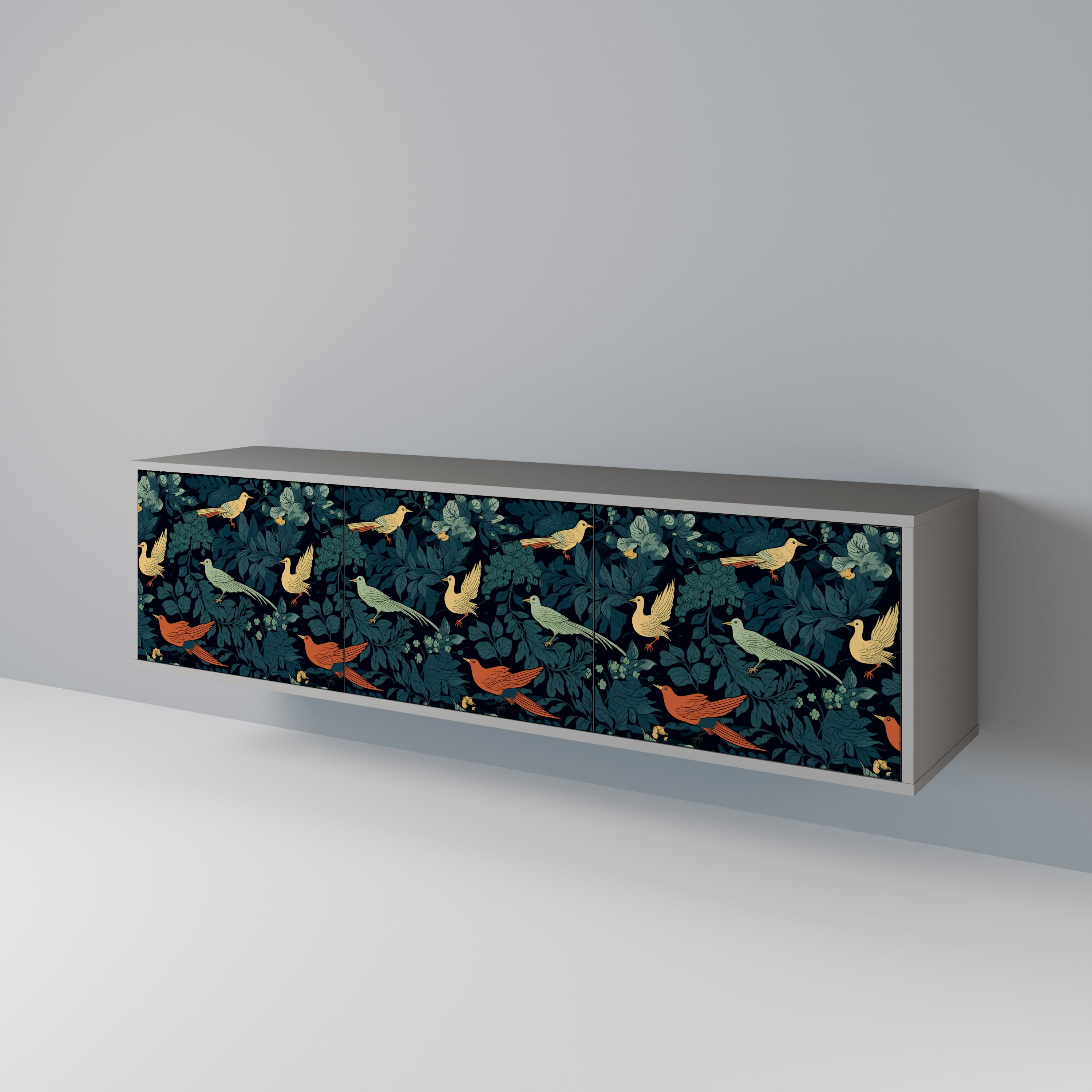 FOWL ORNAMENT Szafka RTV 3-drzwiowa korpus Szary