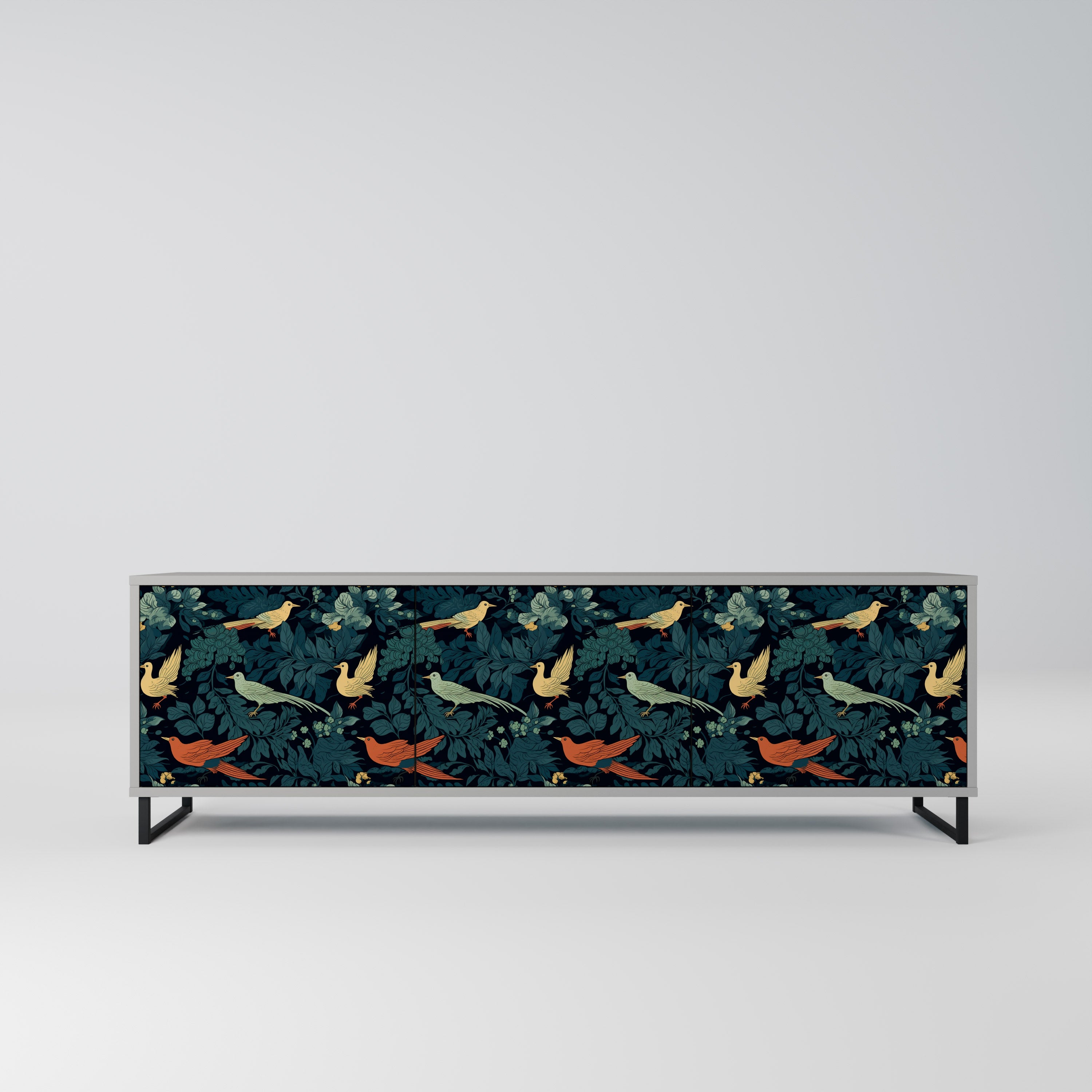 FOWL ORNAMENT Szafka RTV 3-drzwiowa korpus Szary