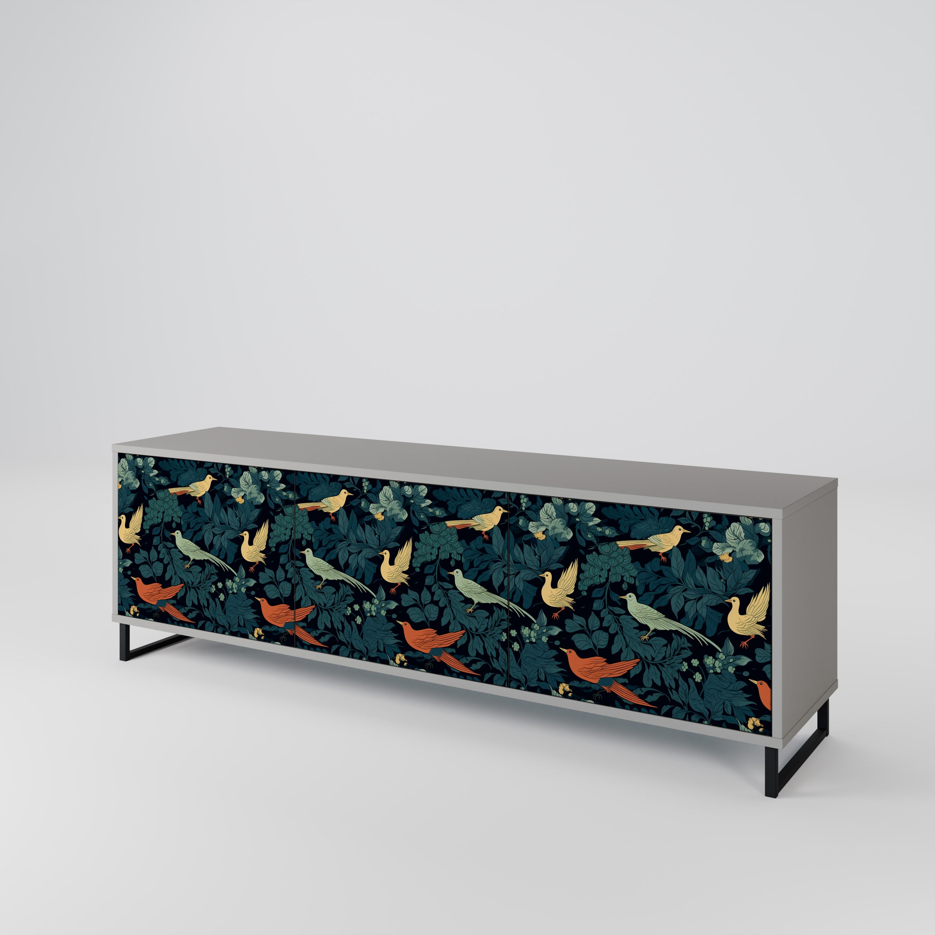 FOWL ORNAMENT Szafka RTV 3-drzwiowa korpus Szary