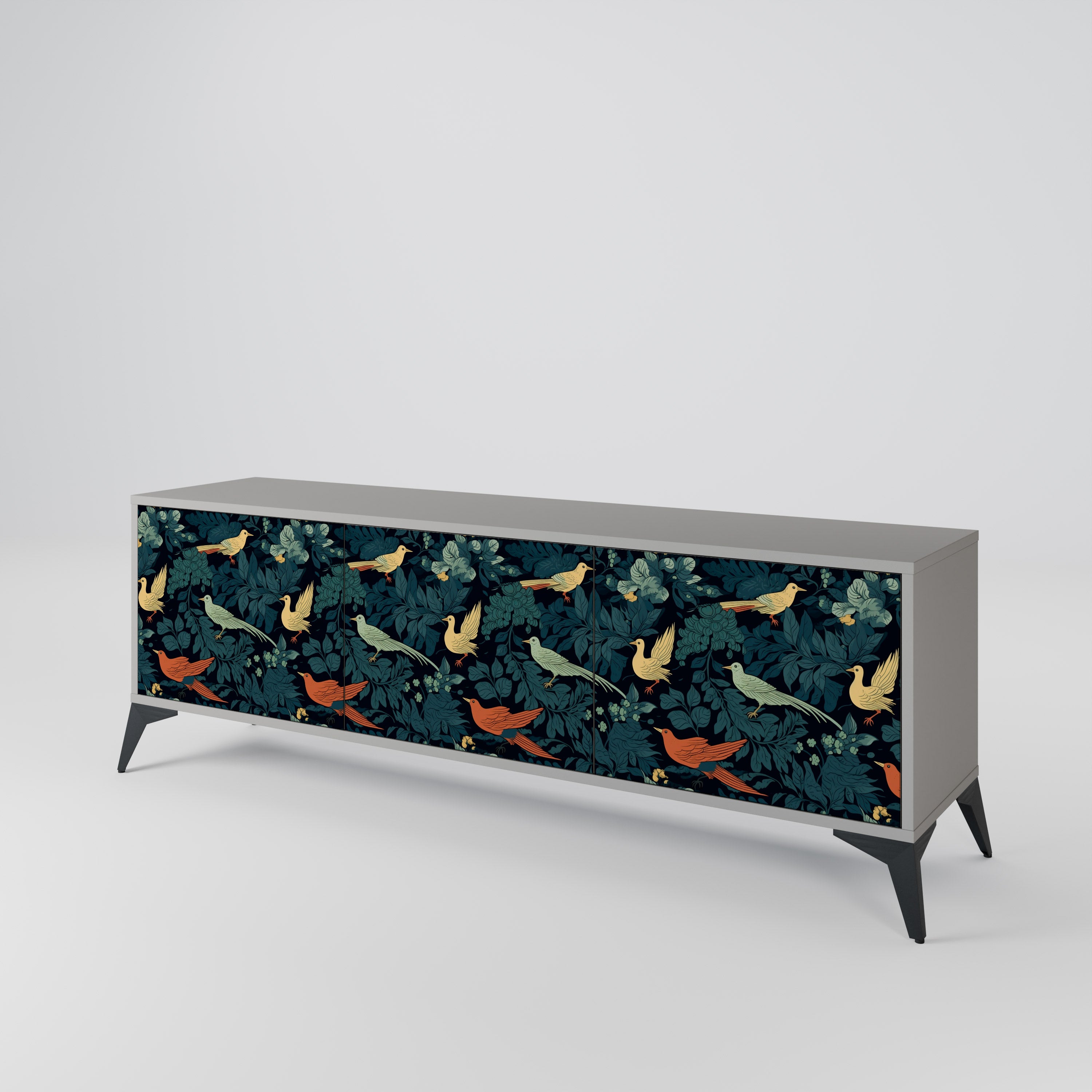 FOWL ORNAMENT Szafka RTV 3-drzwiowa korpus Szary
