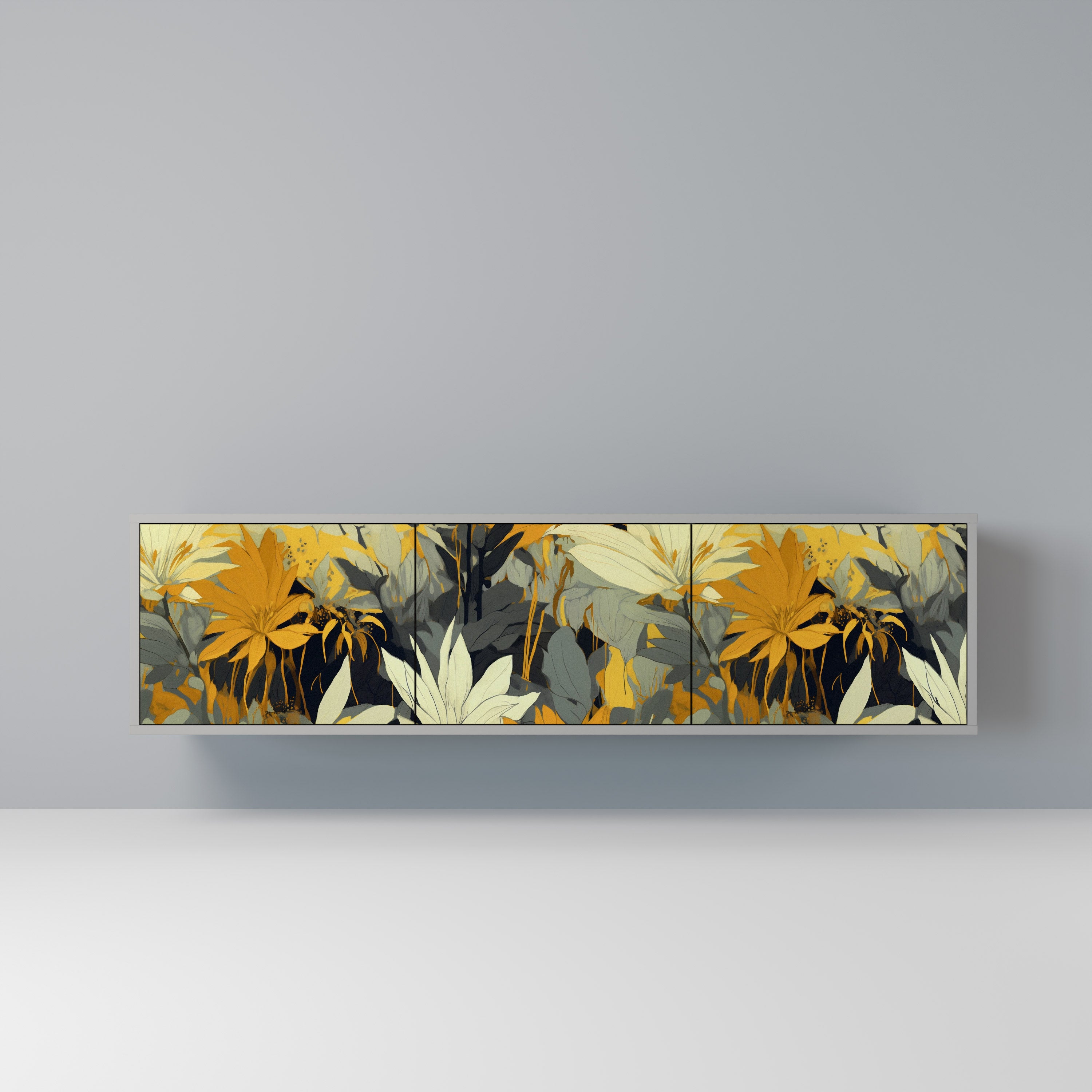 SUNKISSED LILY Szafka RTV 3-drzwiowa korpus Szary