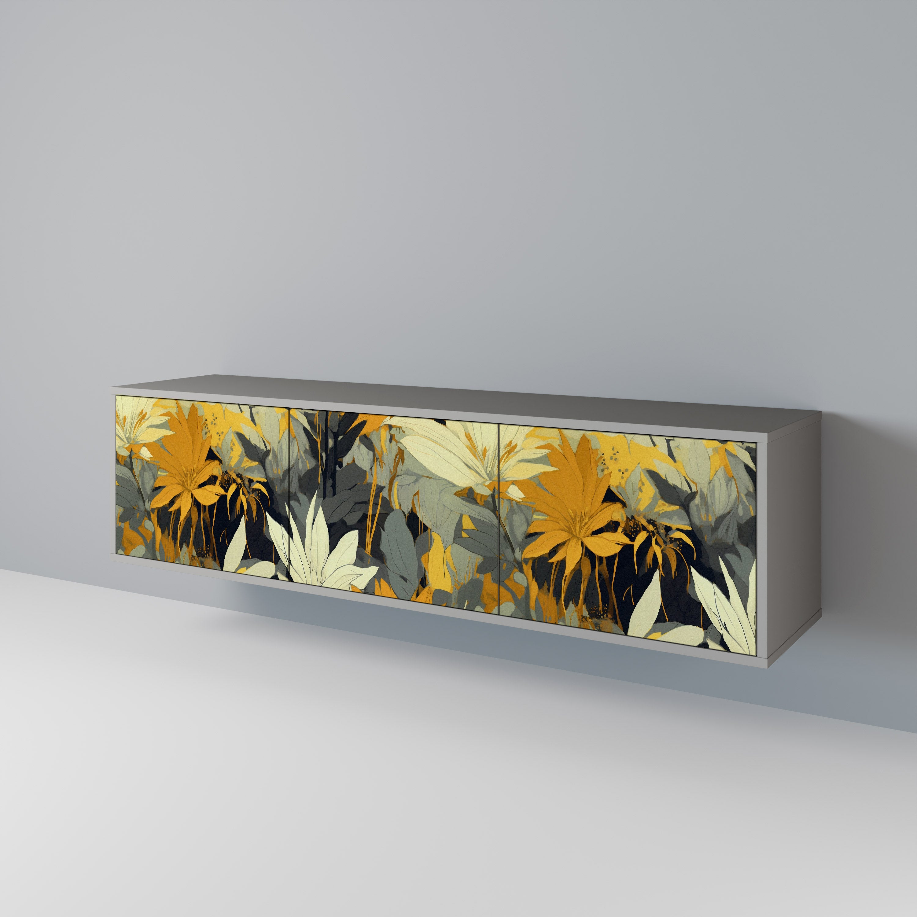 SUNKISSED LILY Szafka RTV 3-drzwiowa korpus Szary