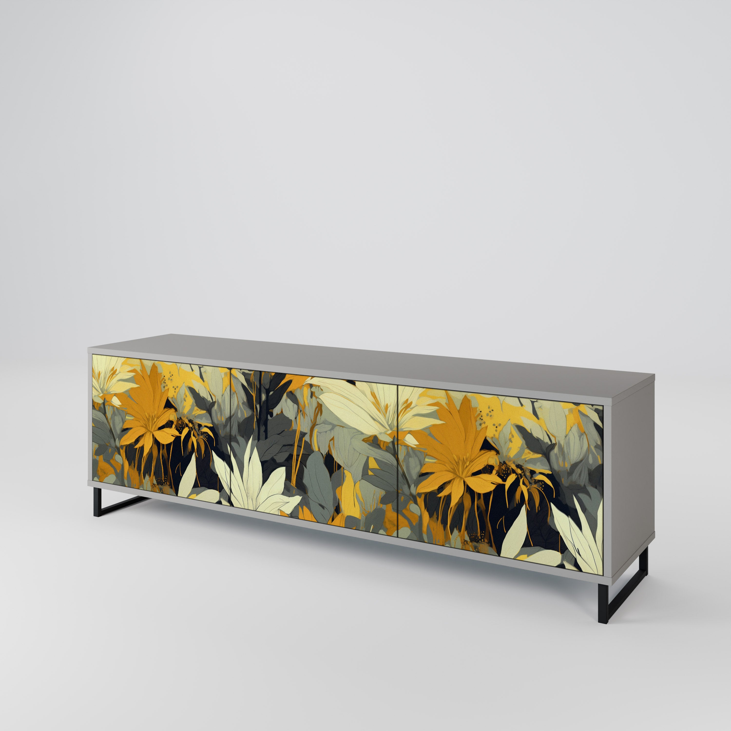 SUNKISSED LILY Szafka RTV 3-drzwiowa korpus Szary