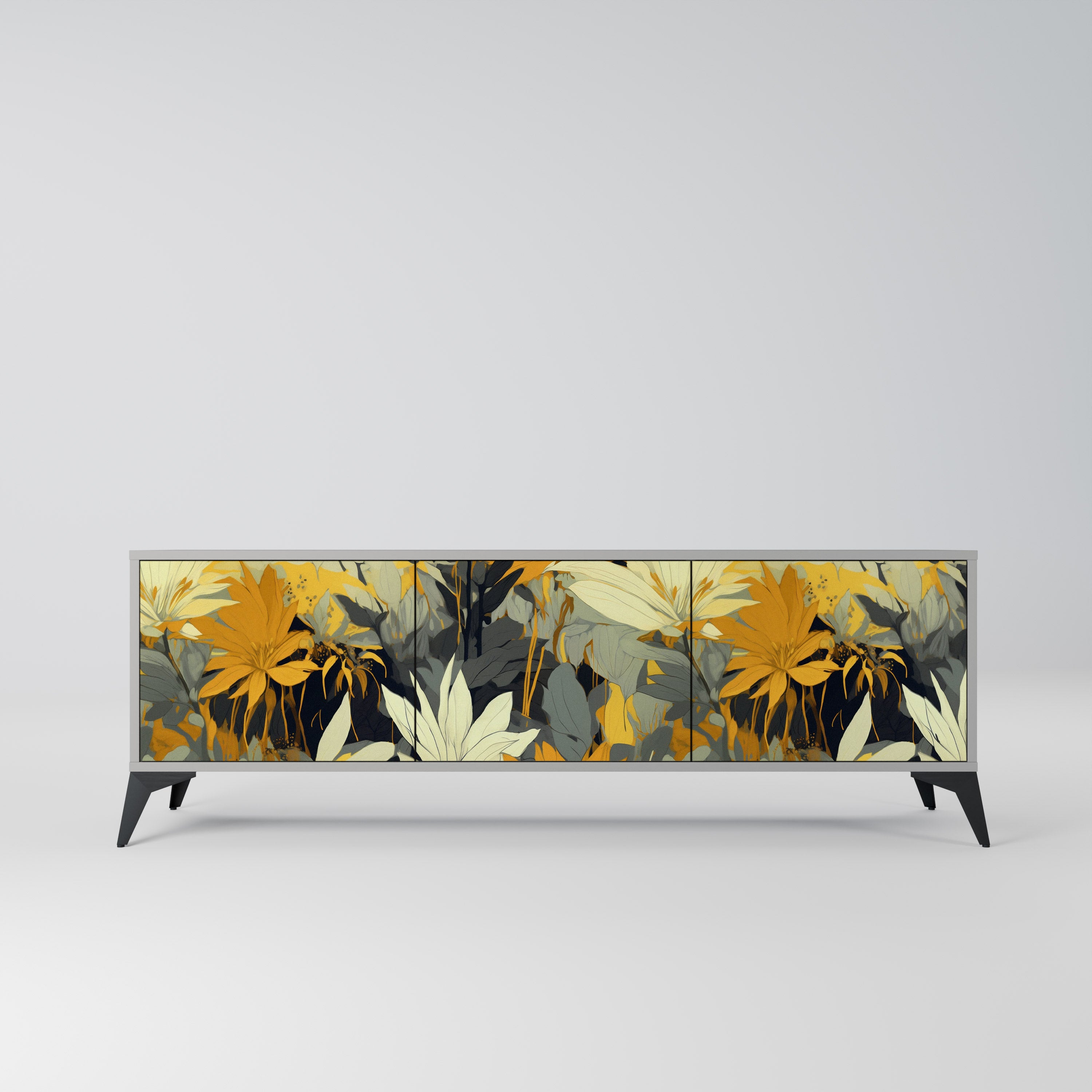 SUNKISSED LILY Szafka RTV 3-drzwiowa korpus Szary