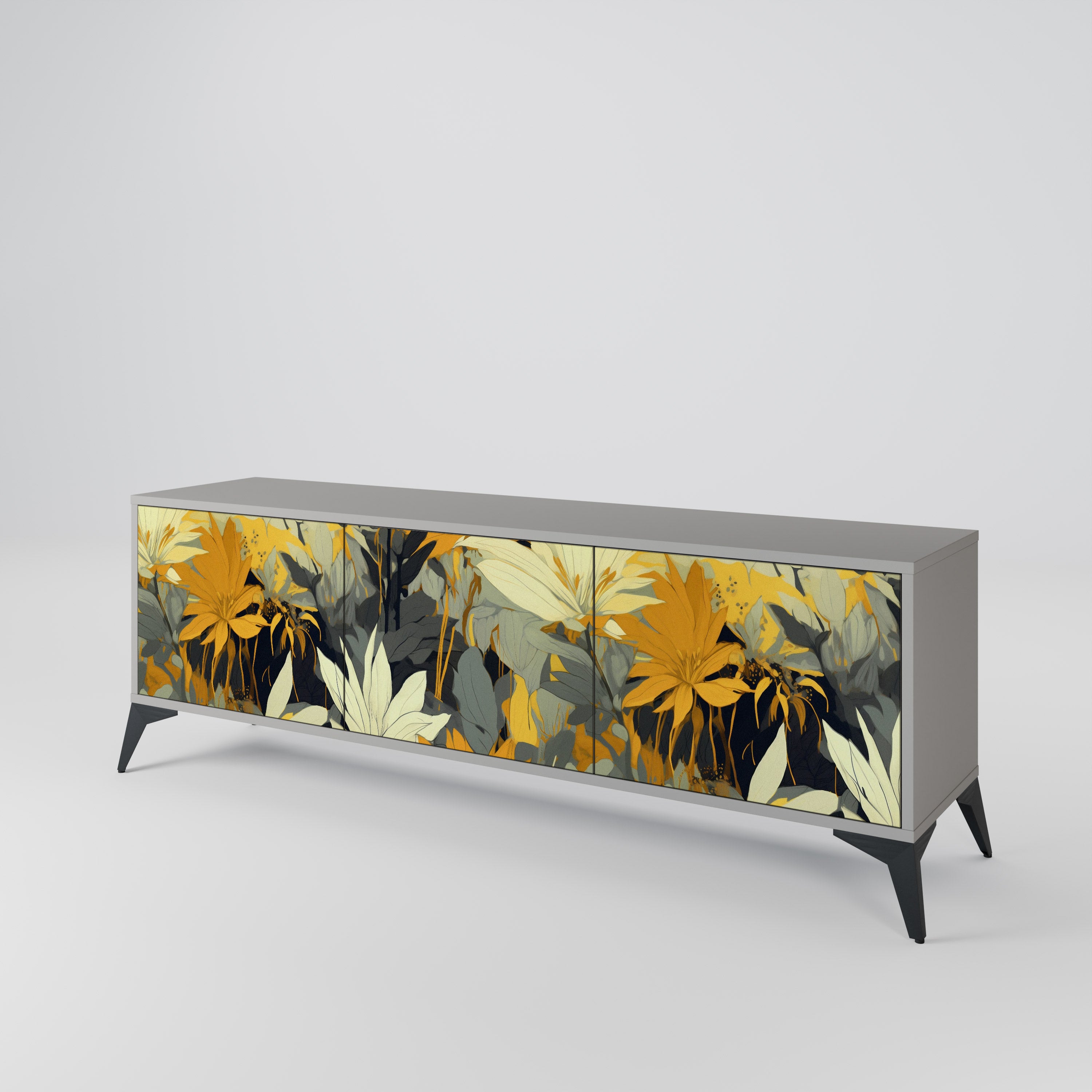 SUNKISSED LILY Szafka RTV 3-drzwiowa korpus Szary