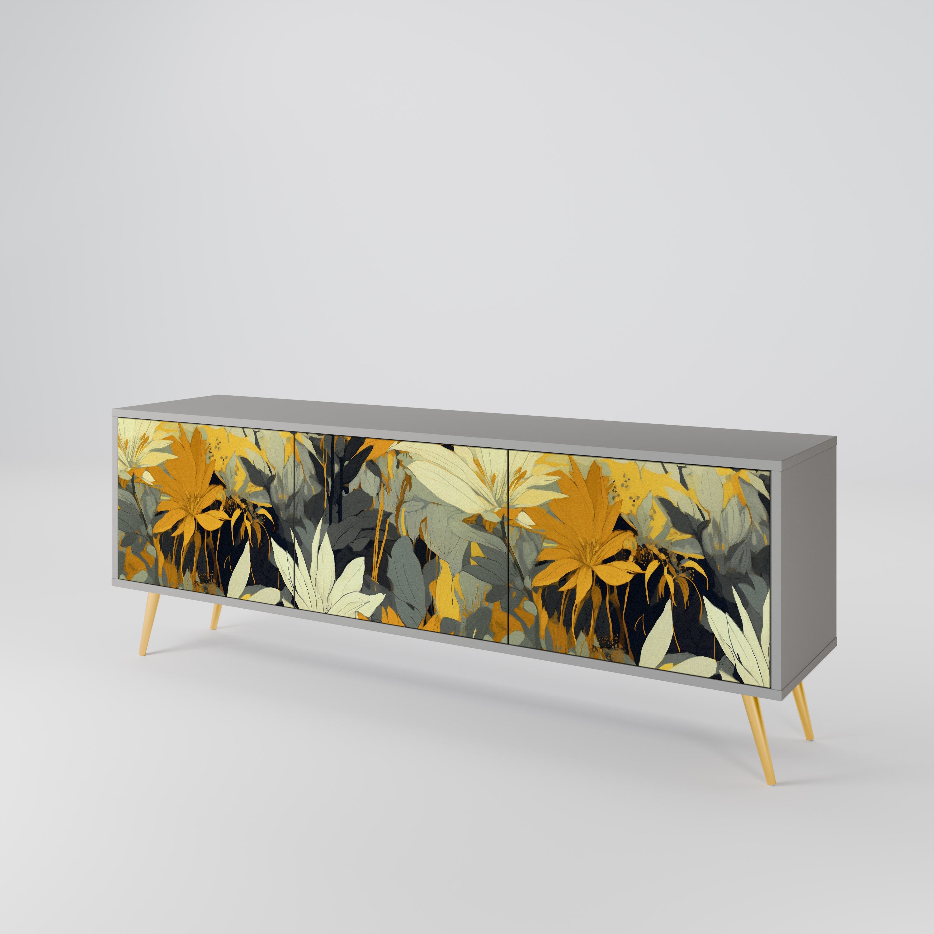 SUNKISSED LILY Szafka RTV 3-drzwiowa korpus Szary