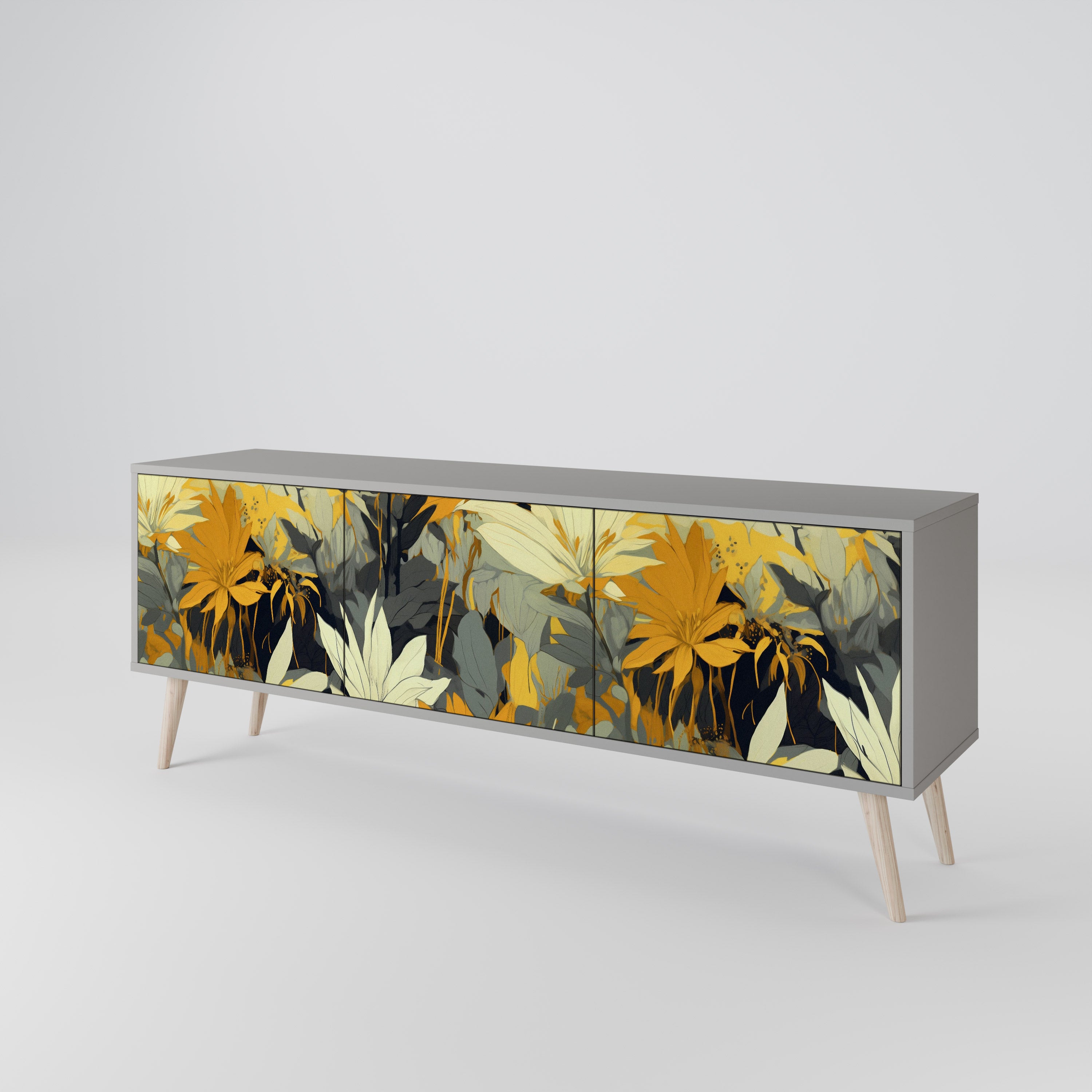 SUNKISSED LILY Szafka RTV 3-drzwiowa korpus Szary