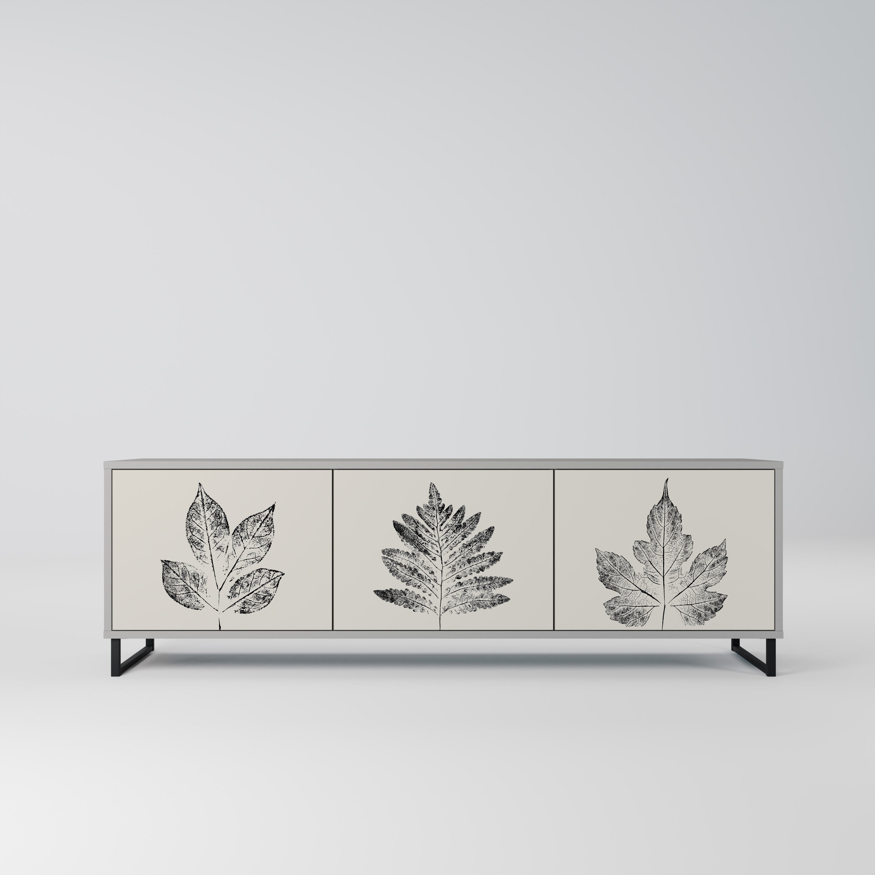 LEAFY STAMPS Szafka RTV 3-drzwiowa korpus Szary