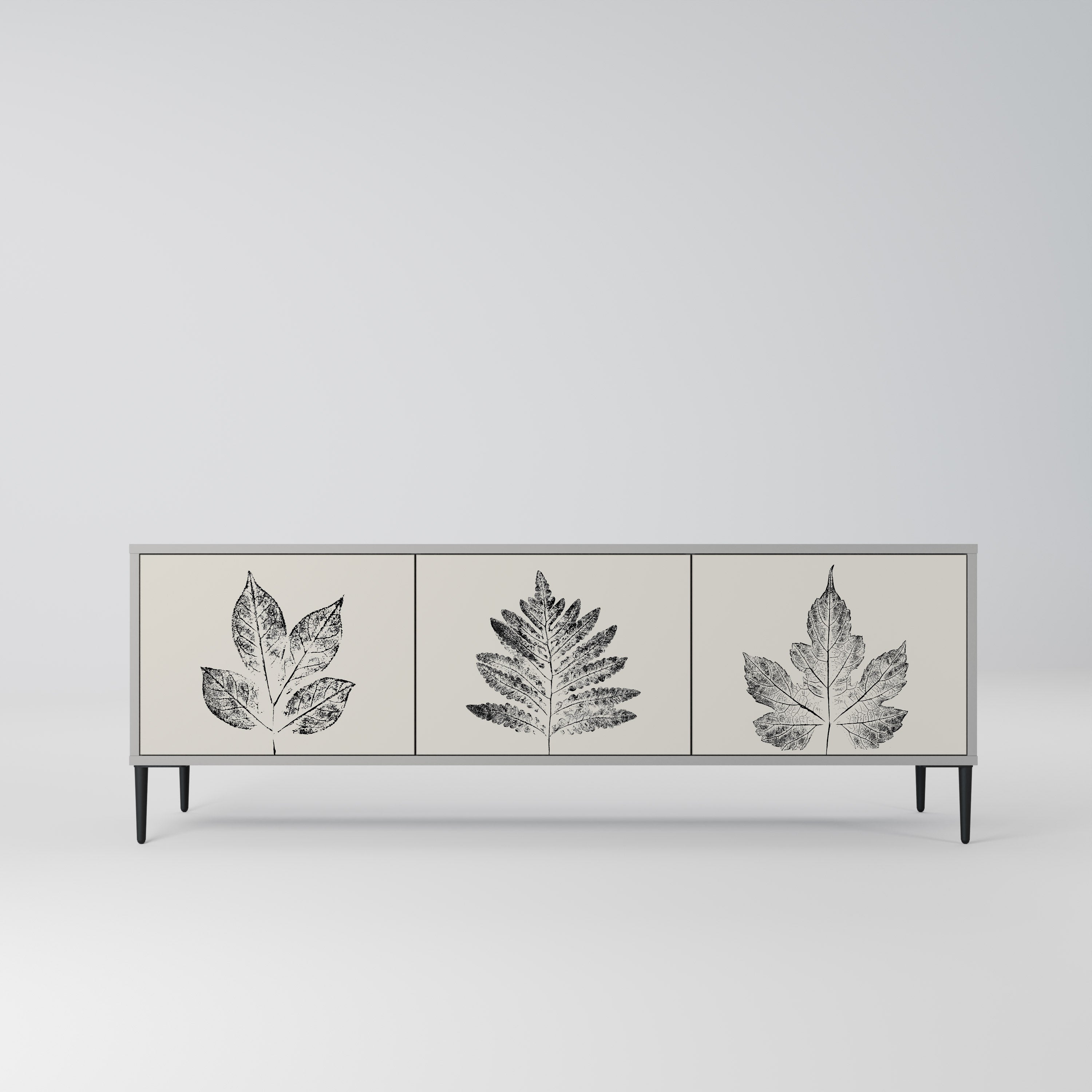 LEAFY STAMPS Szafka RTV 3-drzwiowa korpus Szary