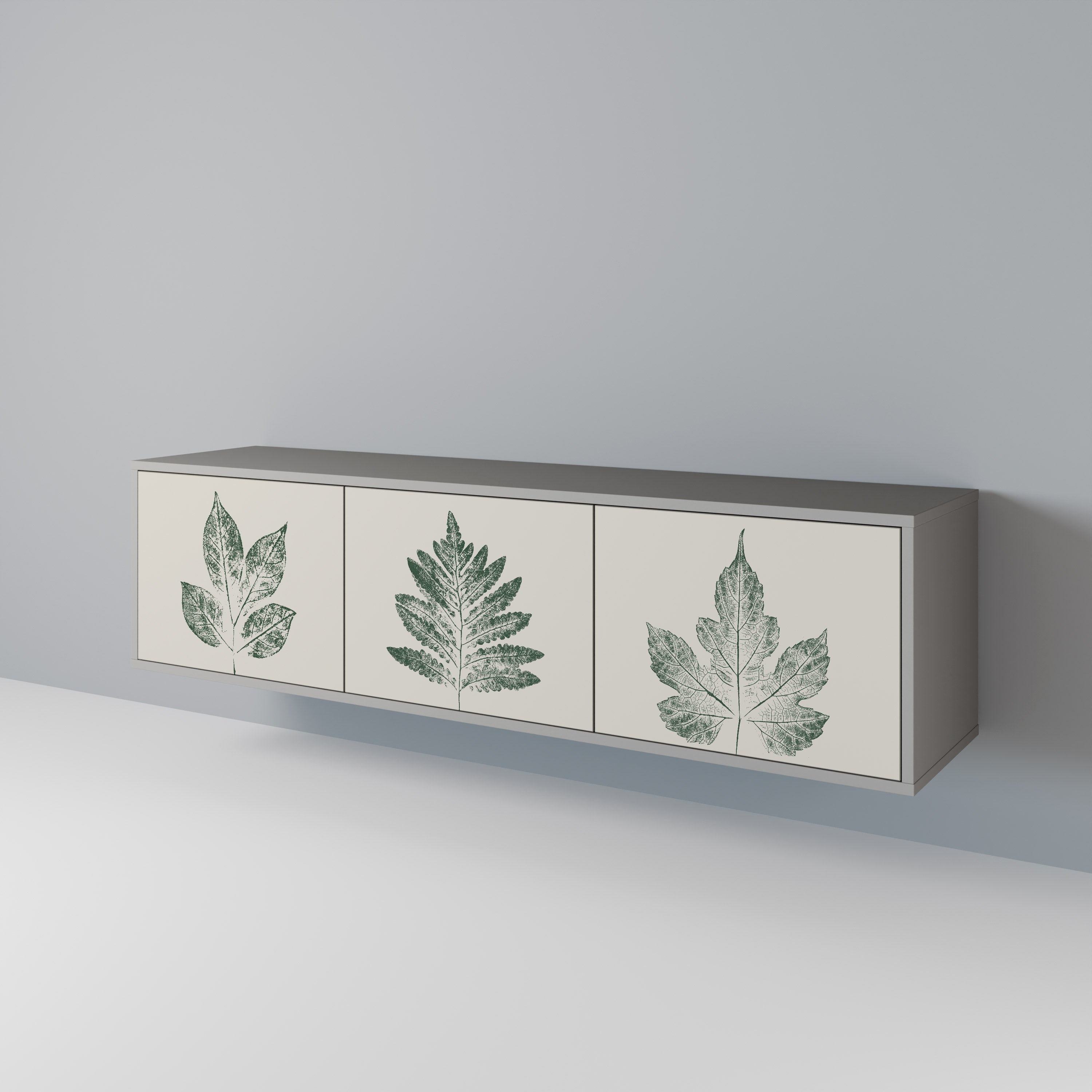 GREEN LEAFY STAMPS Szafka RTV 3-drzwiowa korpus Szary