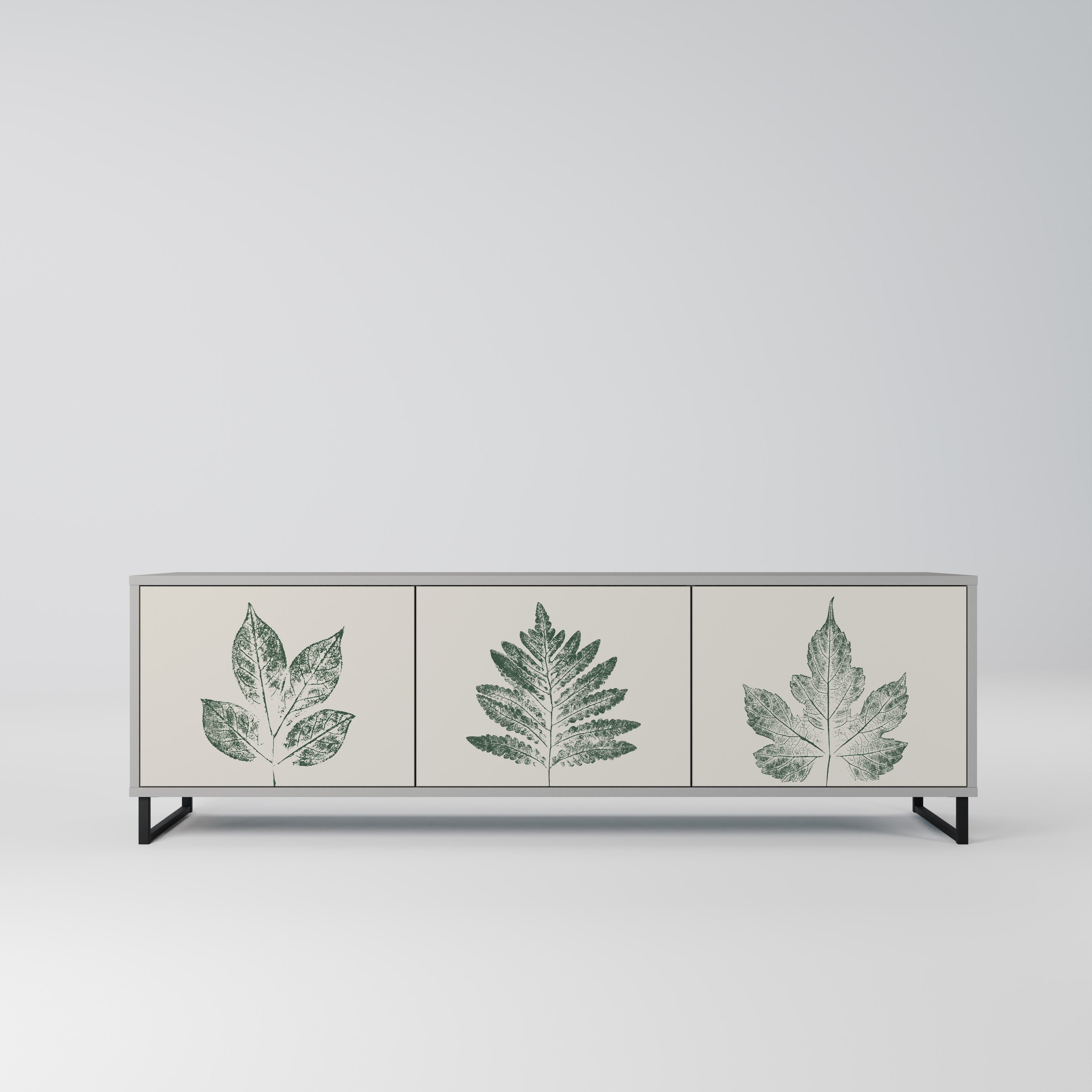 GREEN LEAFY STAMPS Szafka RTV 3-drzwiowa korpus Szary