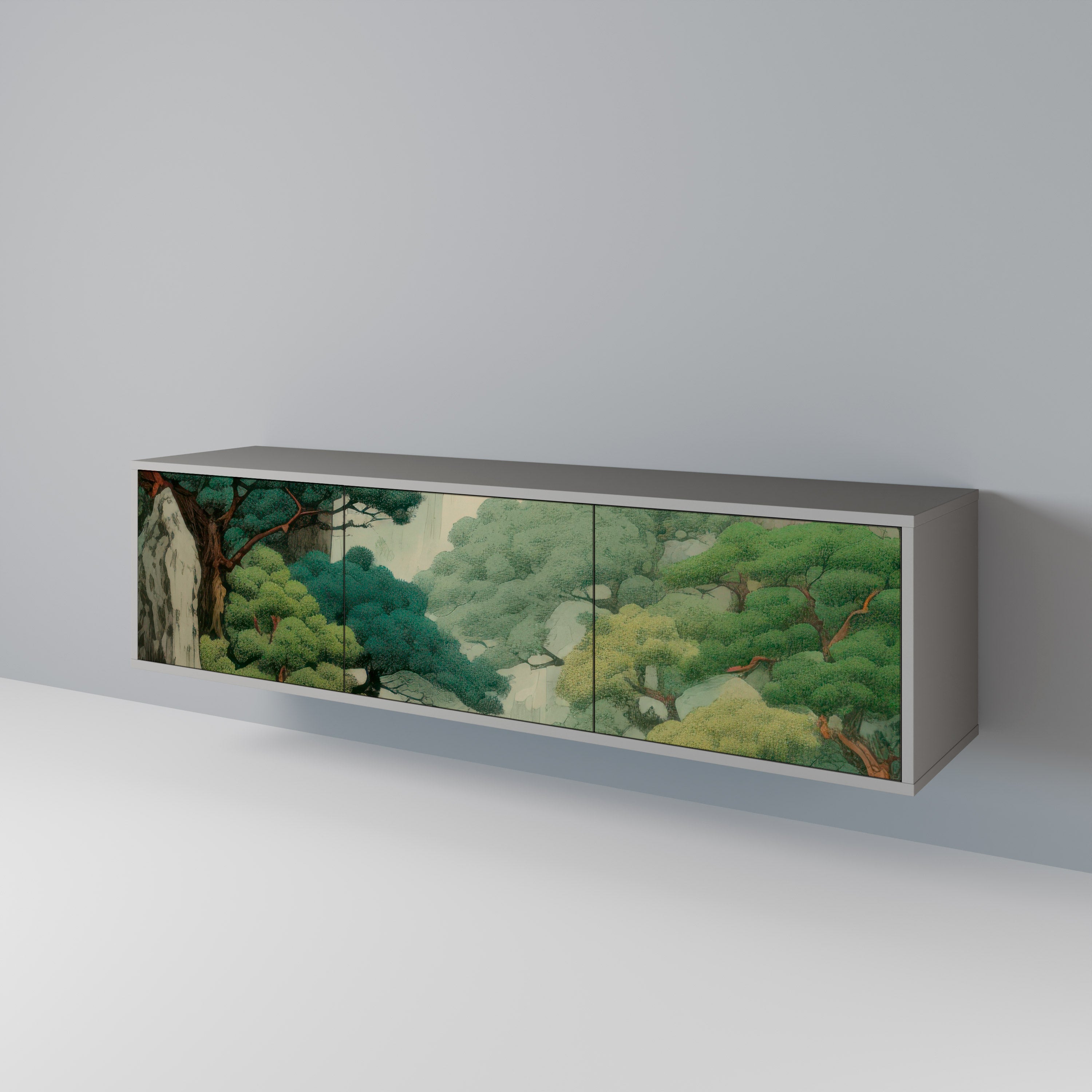 VERDURE ABYSS Szafka RTV 3-drzwiowa korpus Szary