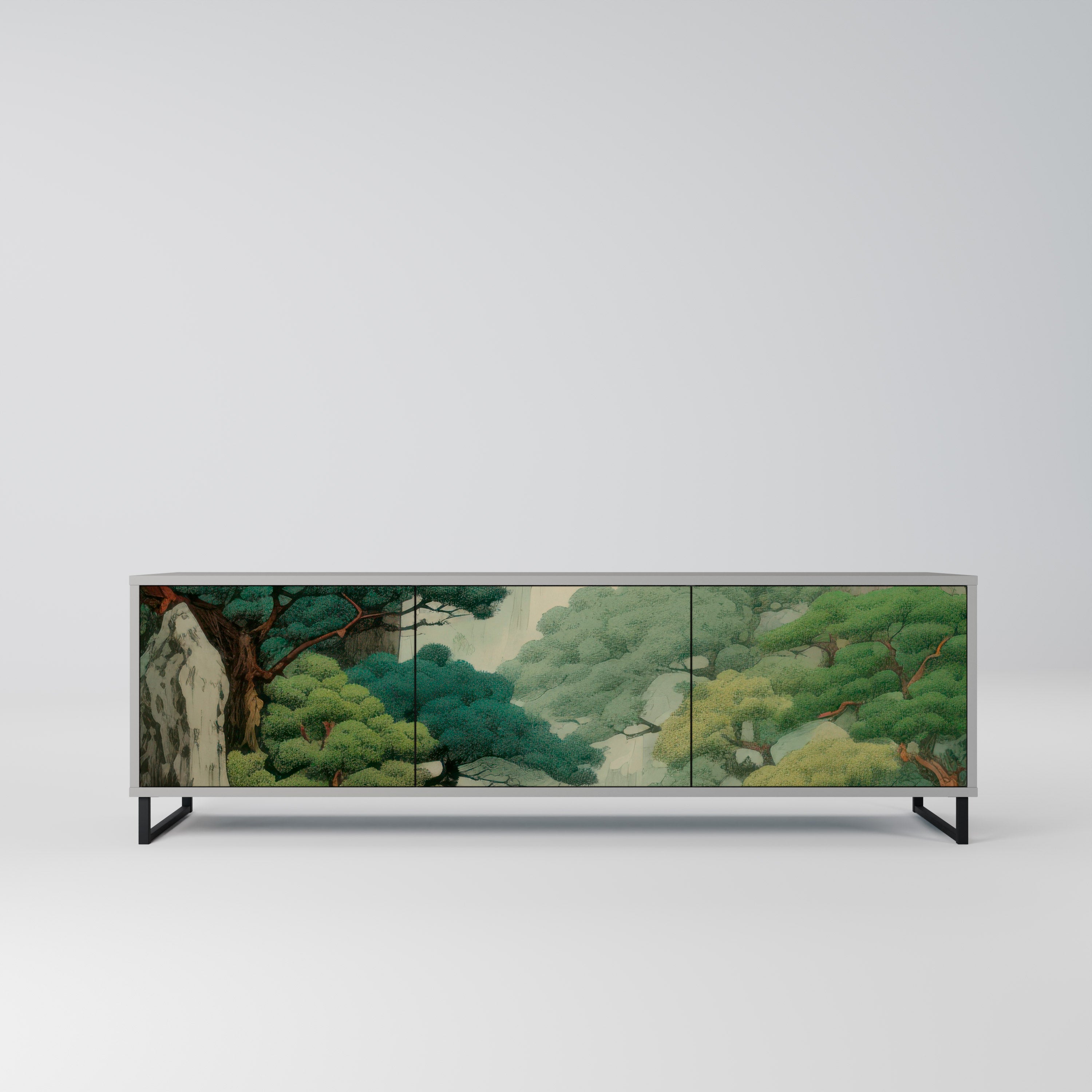 VERDURE ABYSS Szafka RTV 3-drzwiowa korpus Szary