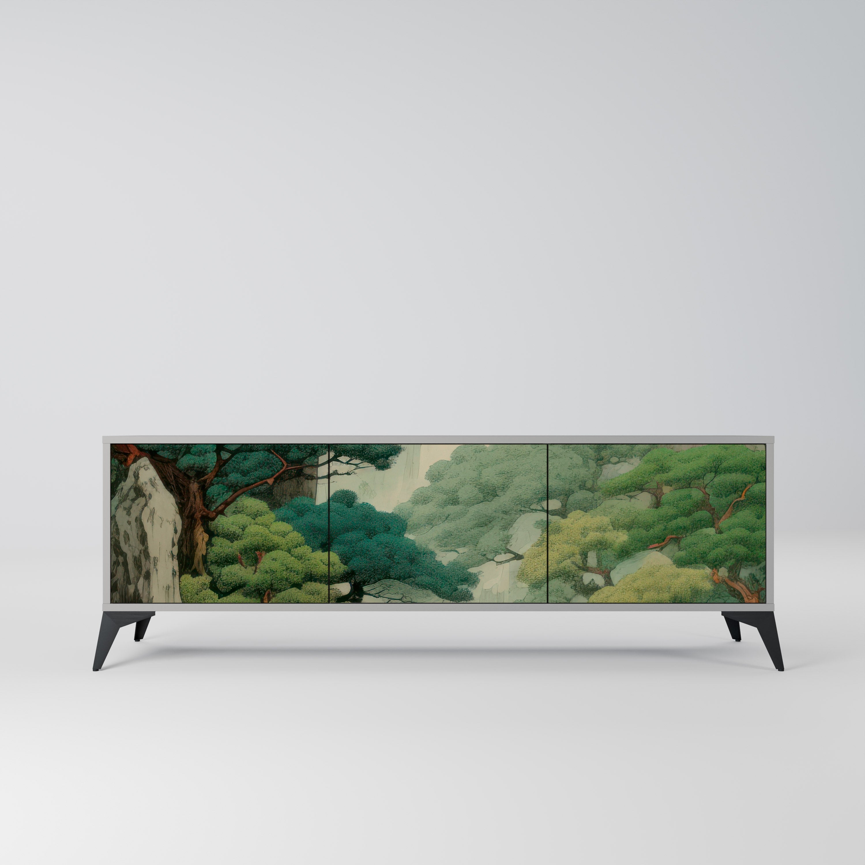 VERDURE ABYSS Szafka RTV 3-drzwiowa korpus Szary