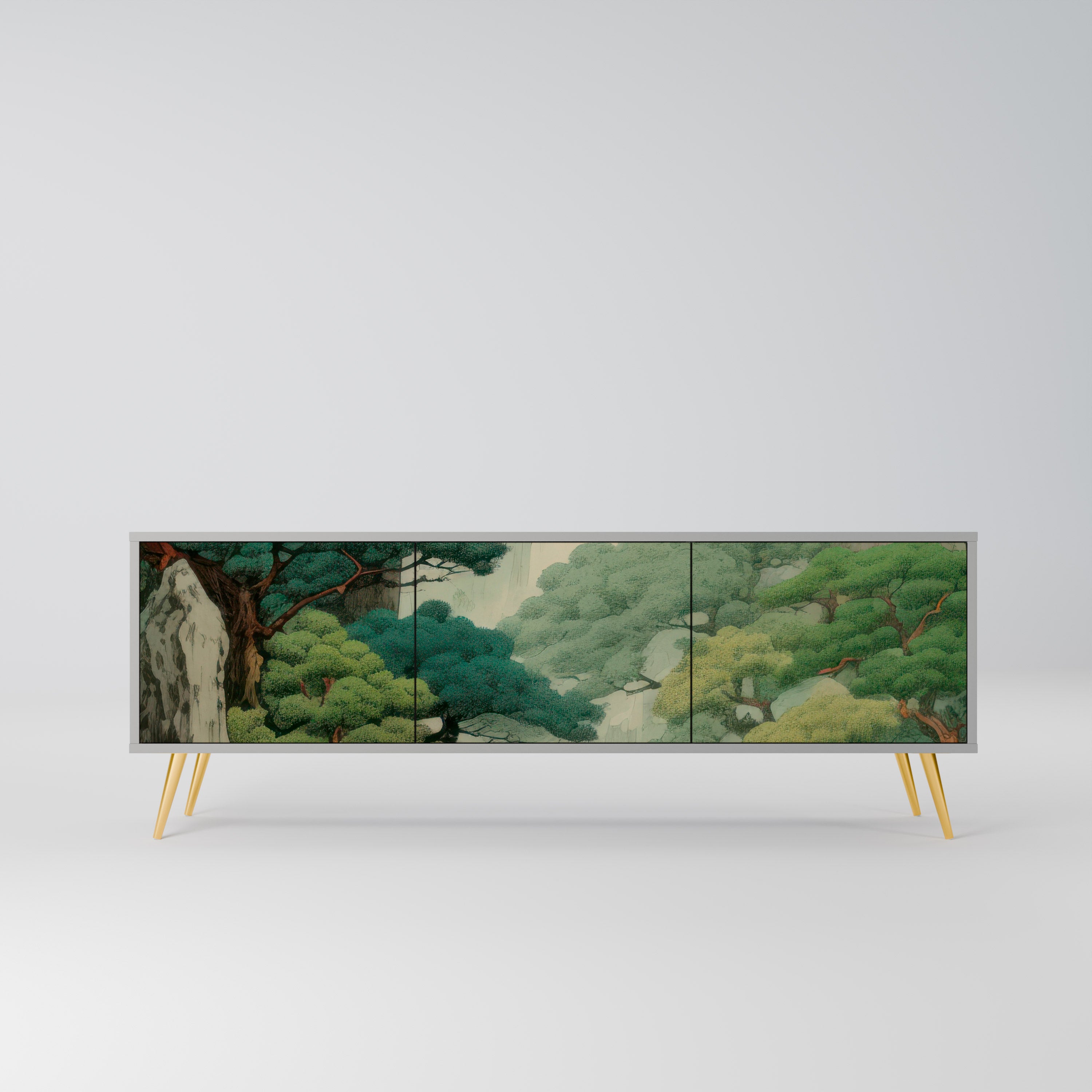 VERDURE ABYSS Szafka RTV 3-drzwiowa korpus Szary