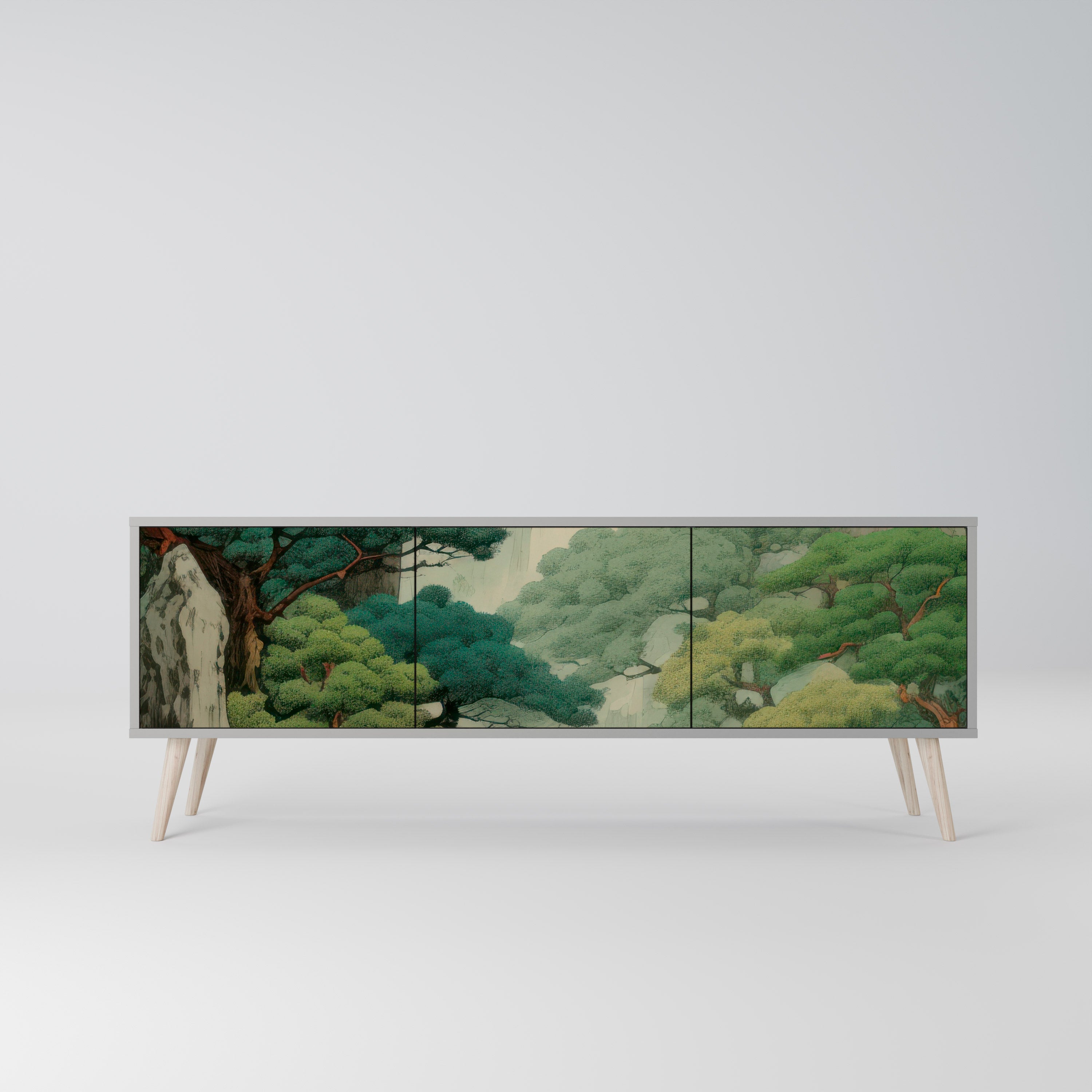 VERDURE ABYSS Szafka RTV 3-drzwiowa korpus Szary