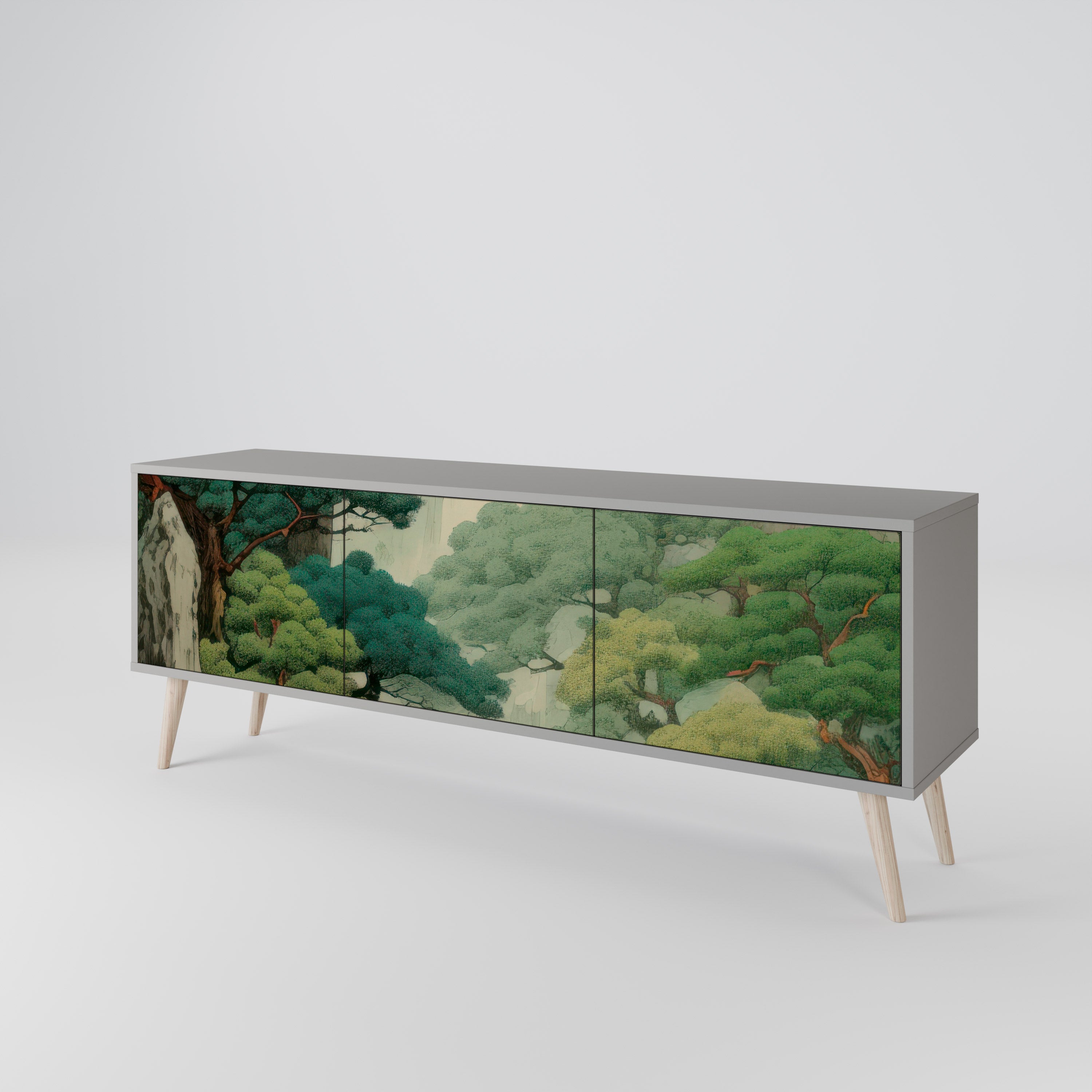 VERDURE ABYSS Szafka RTV 3-drzwiowa korpus Szary