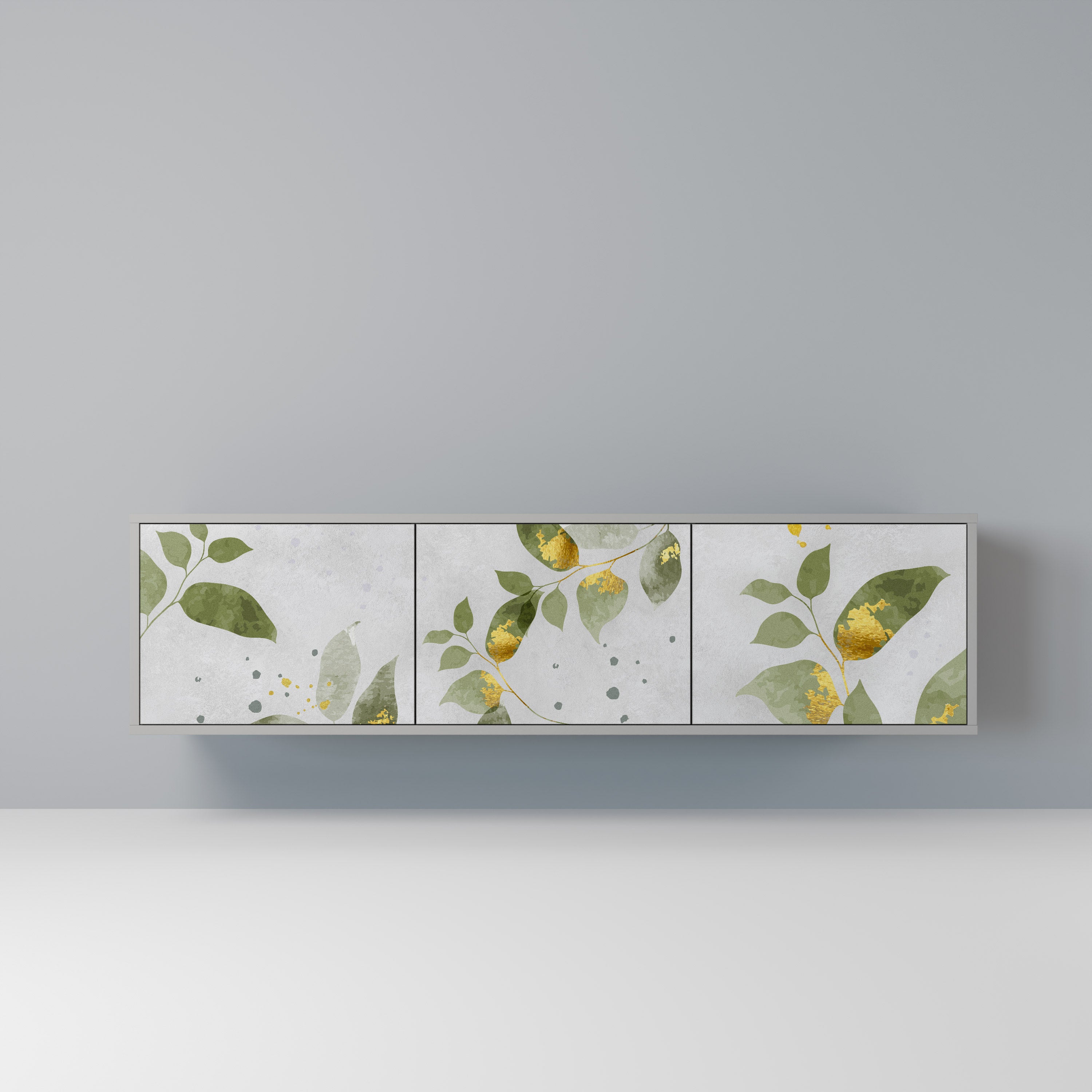 ELEGANT BOTANICS Szafka RTV 3-drzwiowa korpus Szary