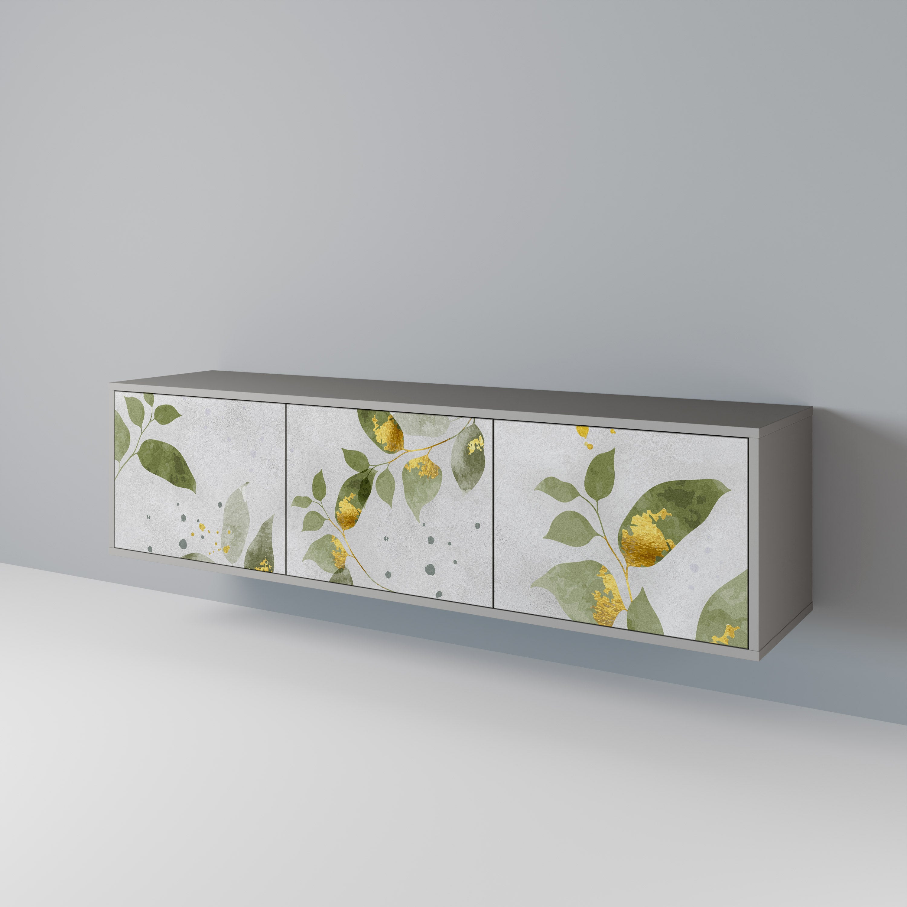 ELEGANT BOTANICS Szafka RTV 3-drzwiowa korpus Szary
