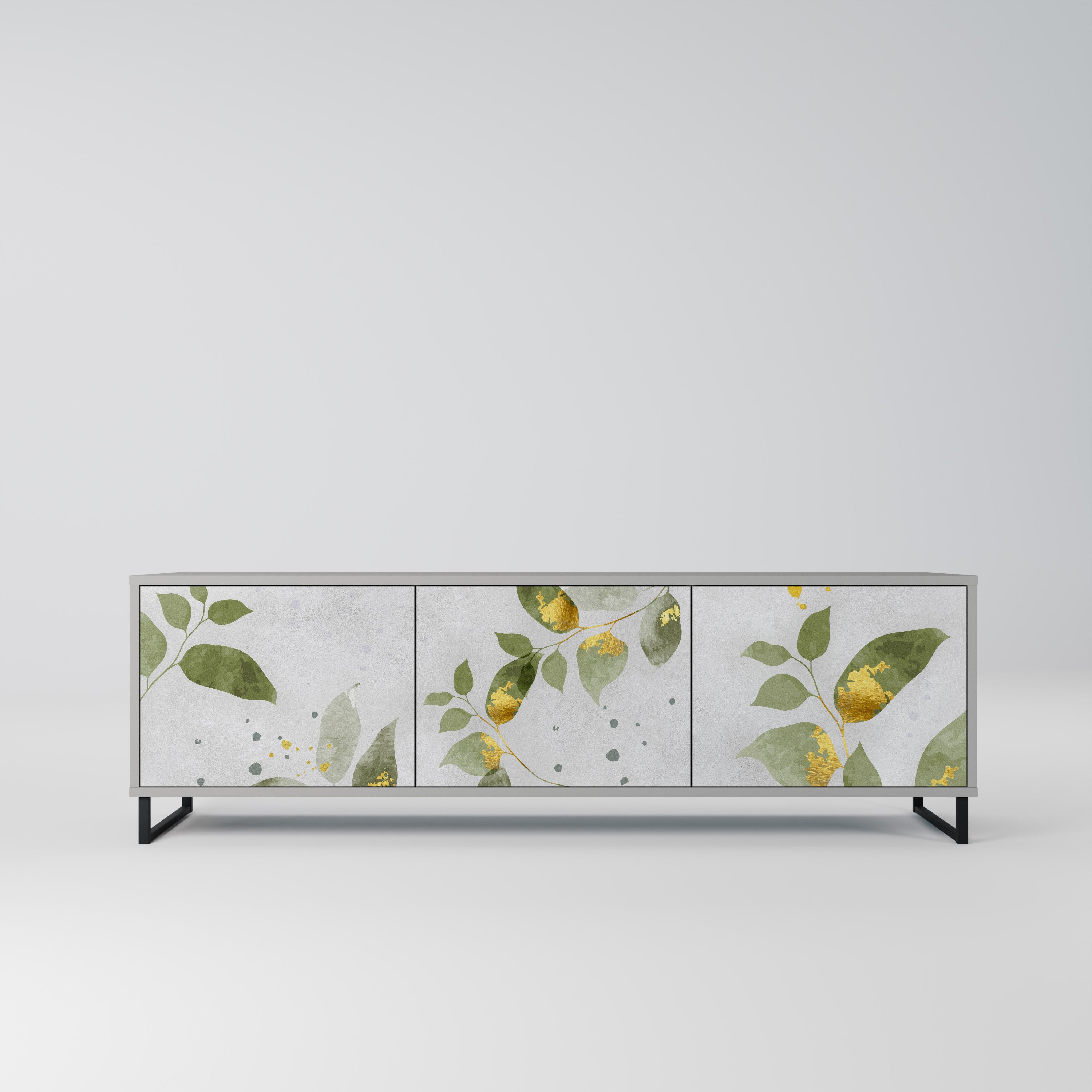 ELEGANT BOTANICS Szafka RTV 3-drzwiowa korpus Szary