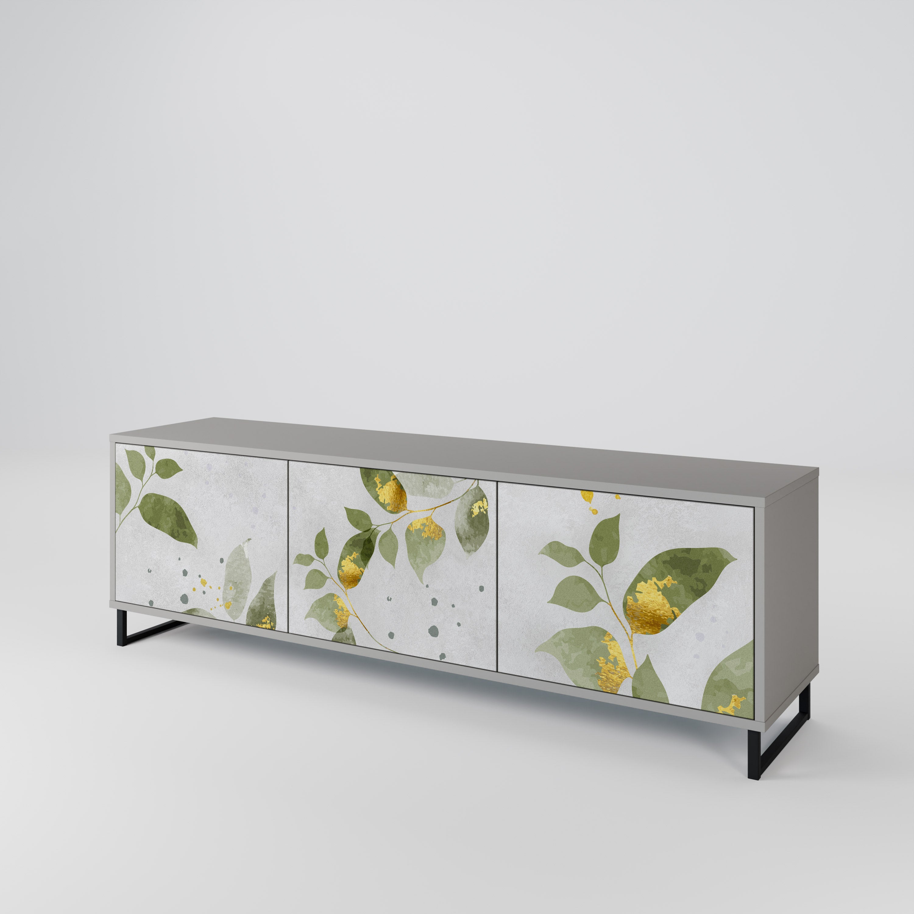 ELEGANT BOTANICS Szafka RTV 3-drzwiowa korpus Szary