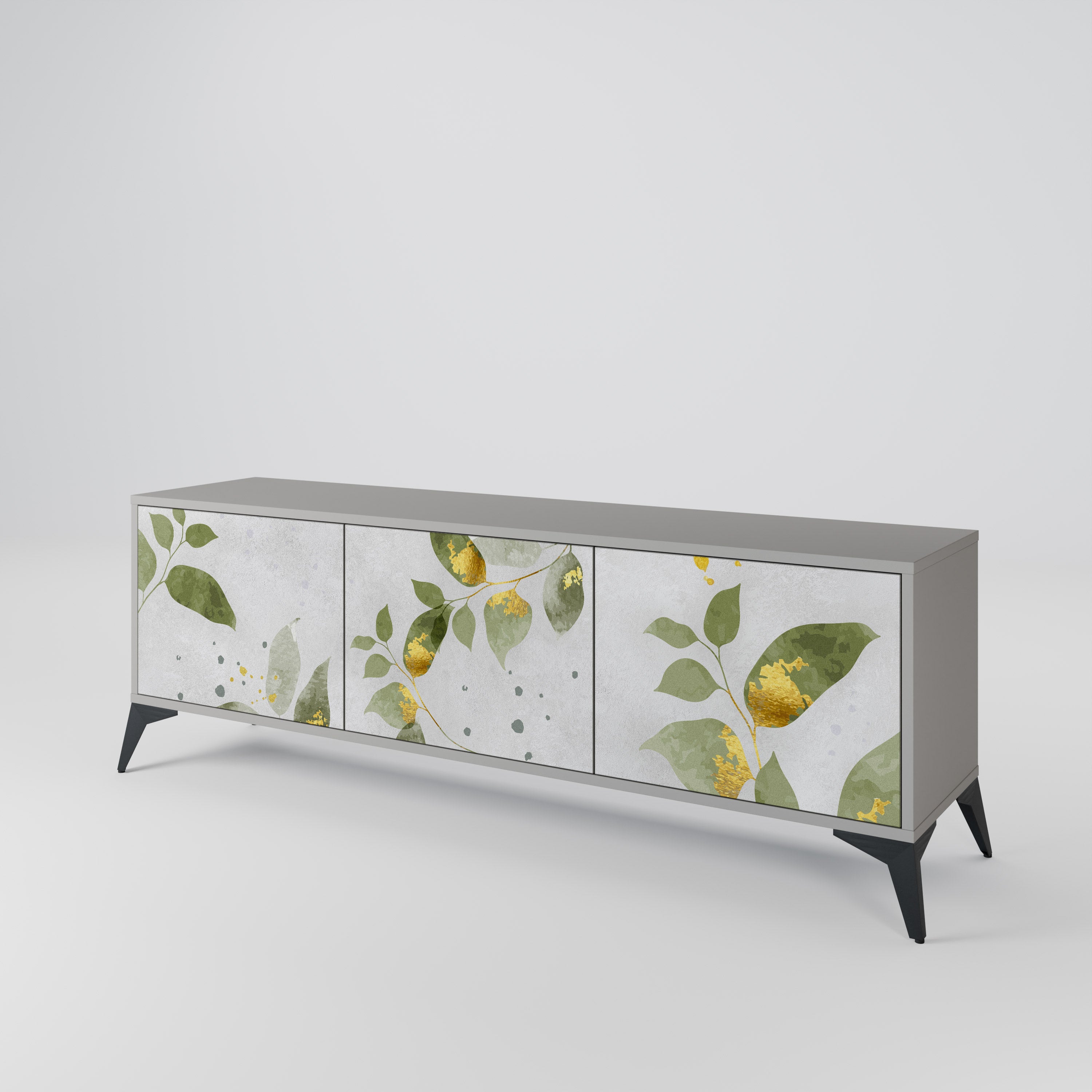 ELEGANT BOTANICS Szafka RTV 3-drzwiowa korpus Szary