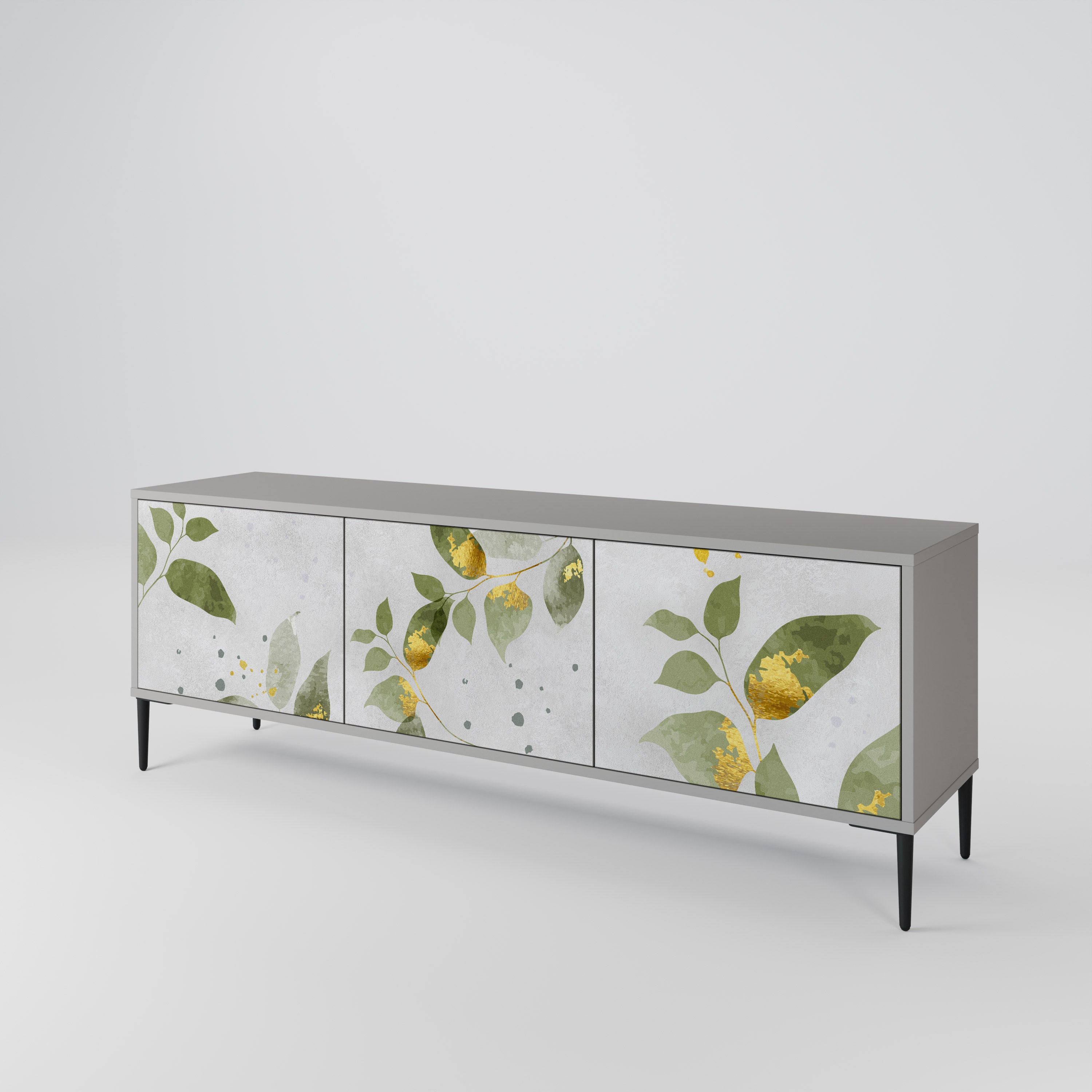 ELEGANT BOTANICS Szafka RTV 3-drzwiowa korpus Szary