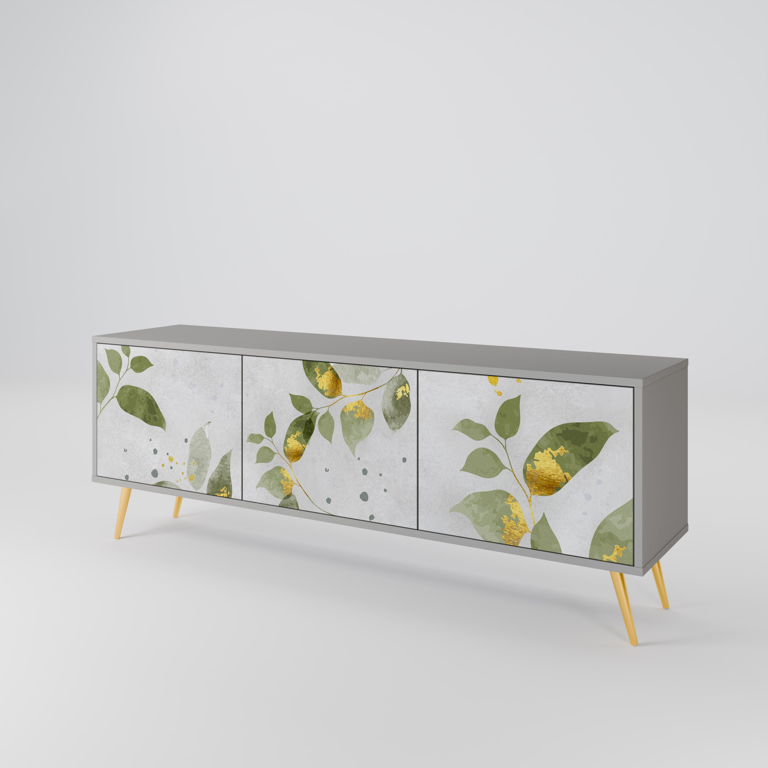 ELEGANT BOTANICS Szafka RTV 3-drzwiowa korpus Szary