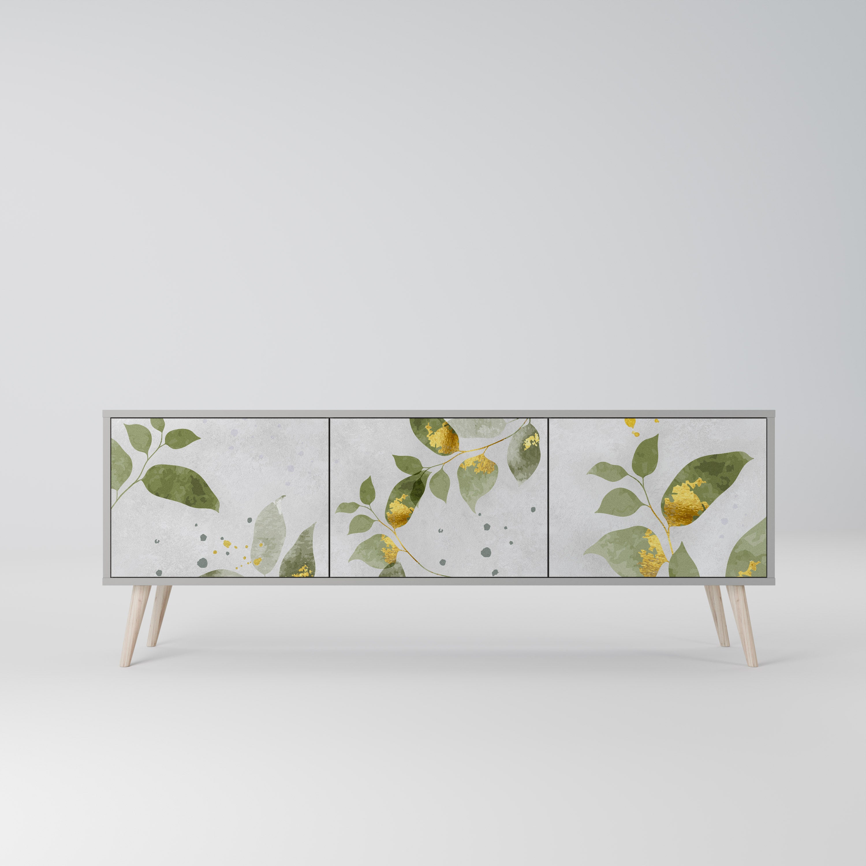 ELEGANT BOTANICS Szafka RTV 3-drzwiowa korpus Szary